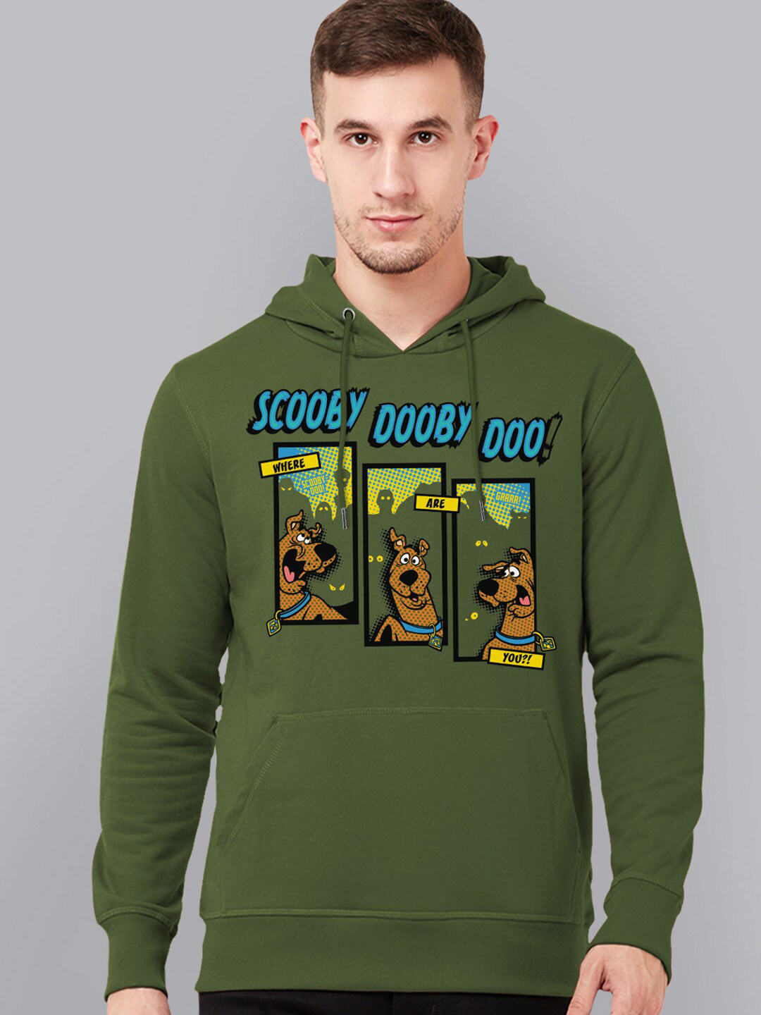 

Free Authority Men Green Scooby Doo Printed Hooded Sweatshirt