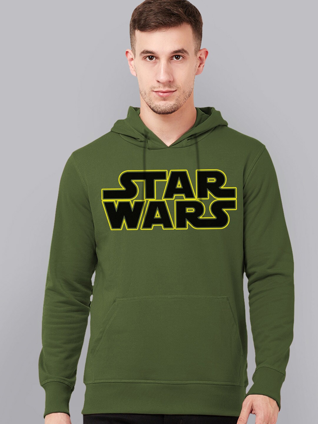 

Free Authority Men Green Star Wars Printed Hooded Sweatshirt