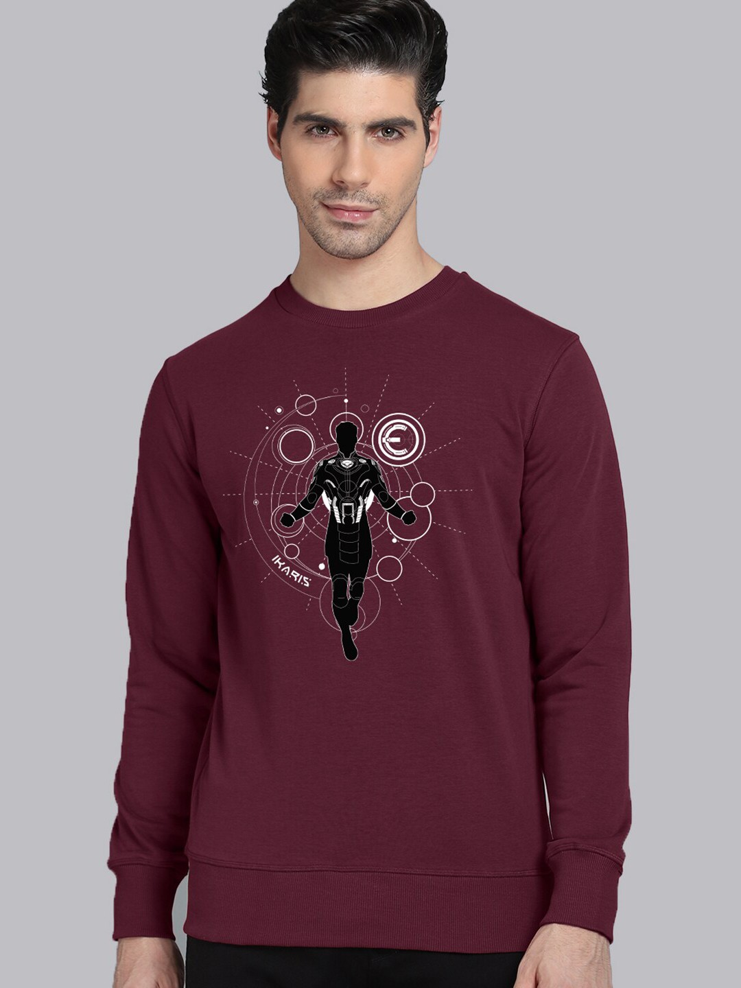 

Free Authority Men Burgundy Eternals Printed Sweatshirt