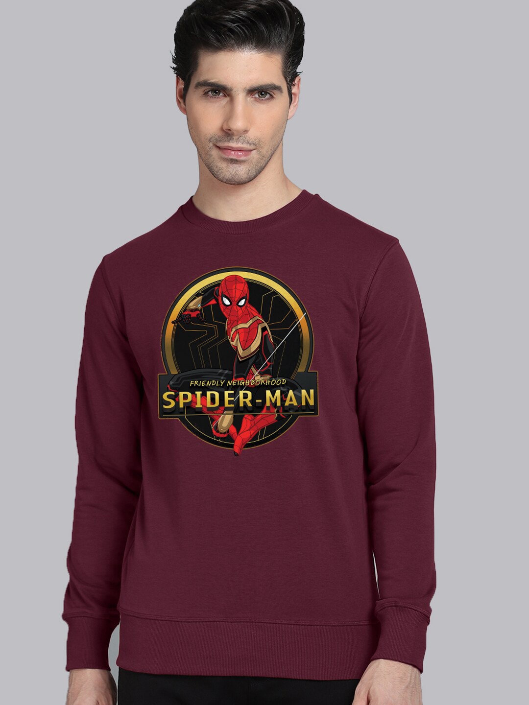 

Free Authority Men Maroon Spider-Man Printed Sweatshirt