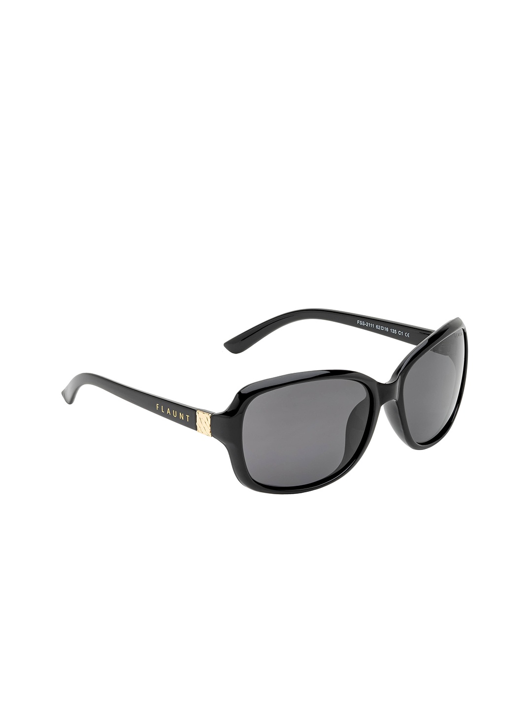 

FEMINA FLAUNT Women Grey Lens & Black Square Sunglasses with Polarised and UV Protected Lens