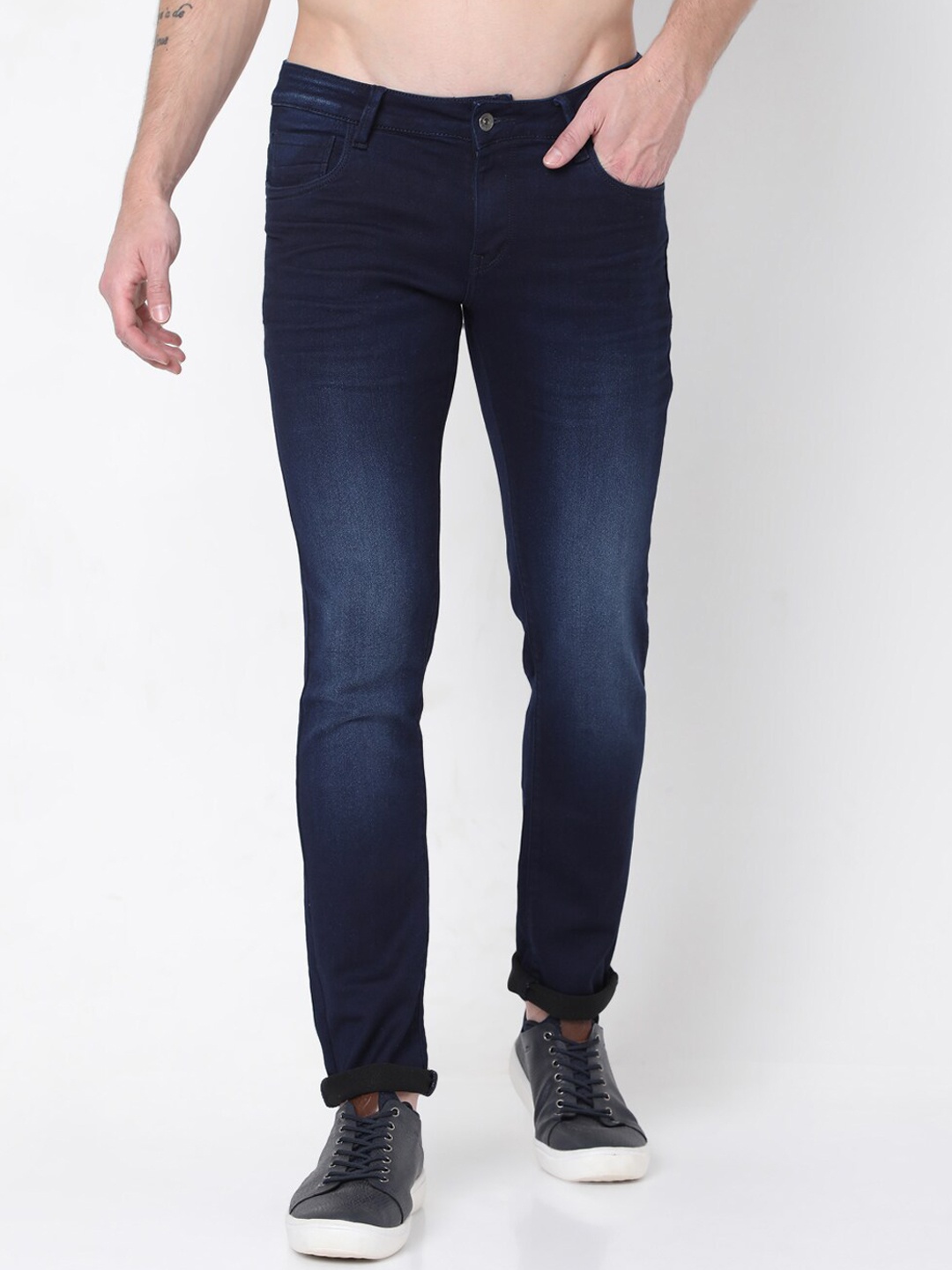 

Rex Straut Jeans Men Blue Slim Fit Light Fade Stretchable Jeans