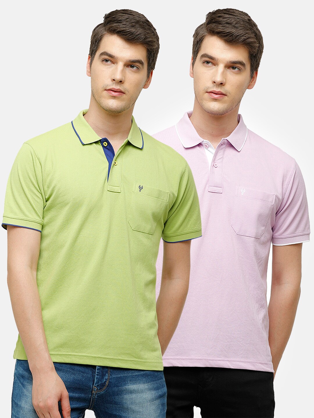 

Classic Polo Men Pack Of 2 Multicoloured Polo Collar T-shirts, Multi