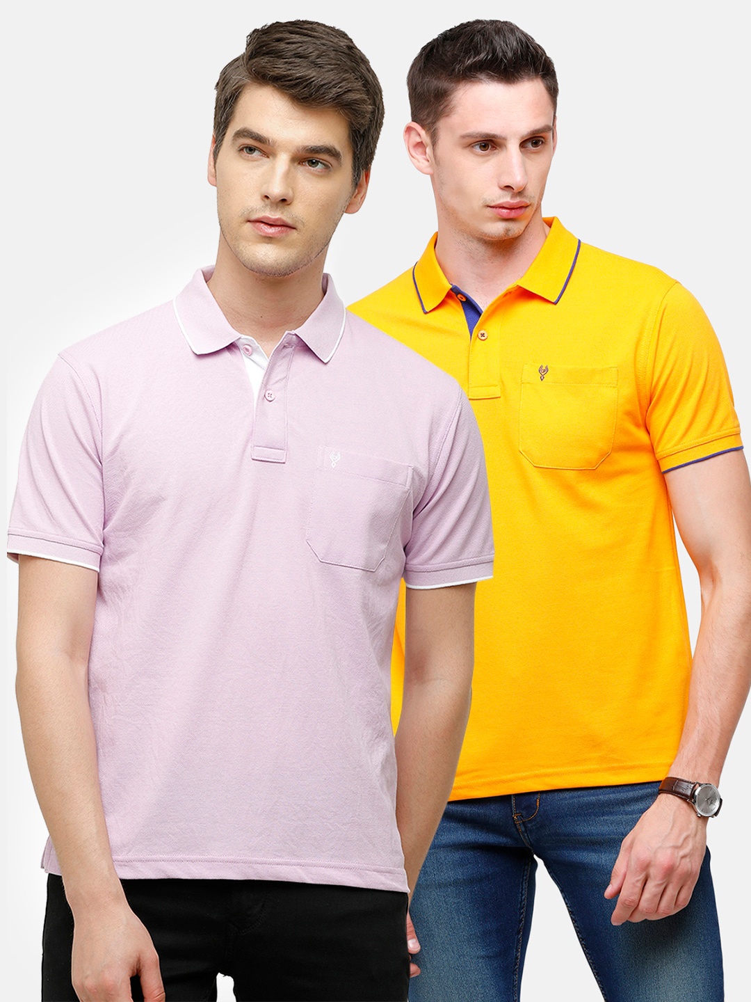 

Classic Polo Men Pack Of 2 Multicoloured Polo Collar T-shirts, Multi