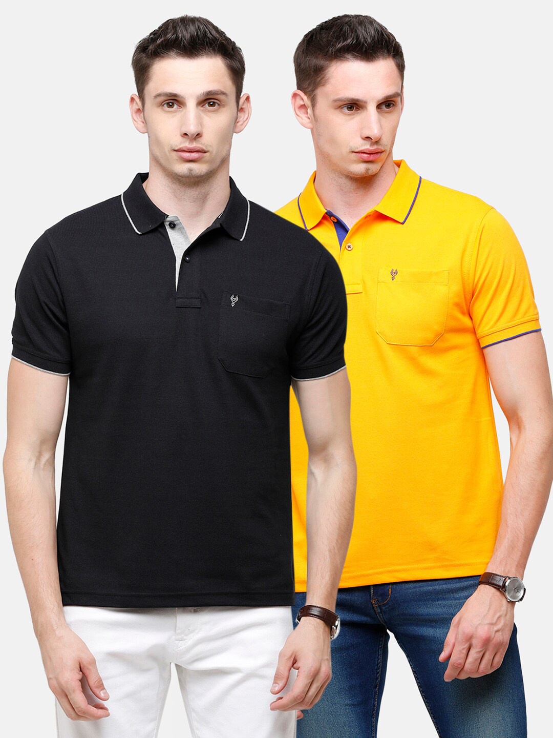 

Classic Polo Men Pack of 2 Multicoloured Polo Collar T-shirt, Multi