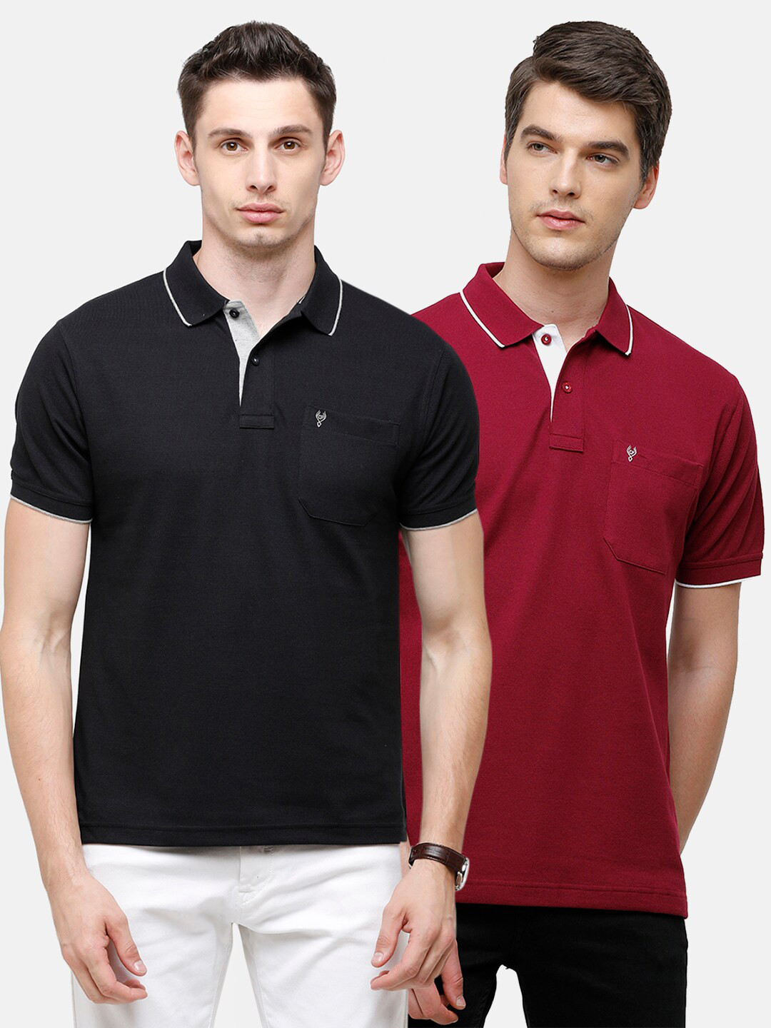 

Classic Polo Men Pack Of 2 Multicoloured Polo Collar T-shirts, Multi
