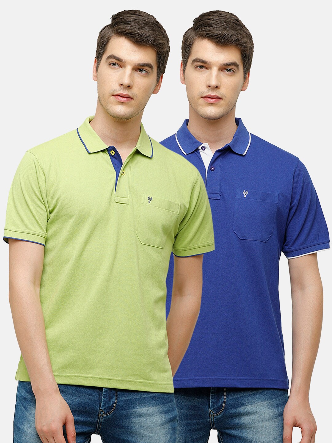 

Classic Polo Men Multicoloured 2 Polo Collar Pockets T-shirt, Multi