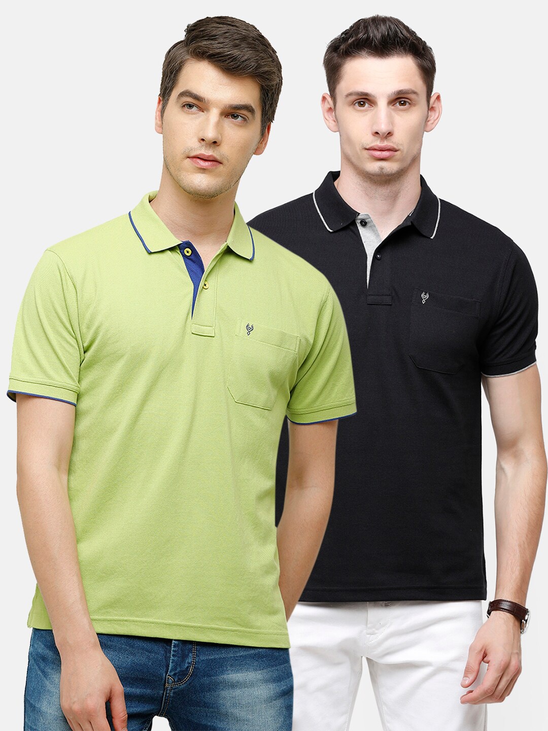 

Classic Polo Men Pack Of 2 Multicoloured Polo Collar T-shirts, Multi