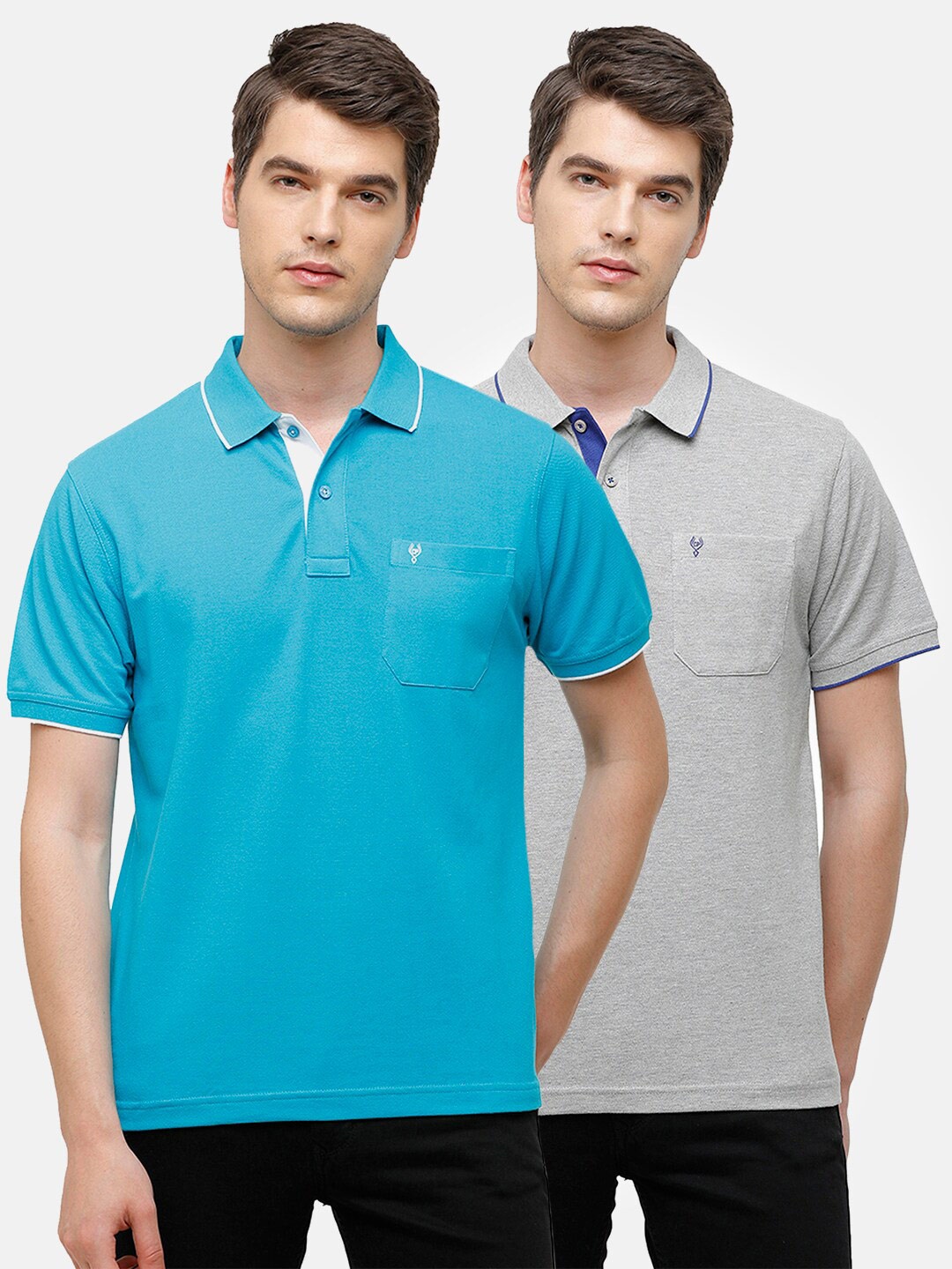 

Classic Polo Men Pack Of 2 Multicoloured Polo Collar T-shirts, Multi