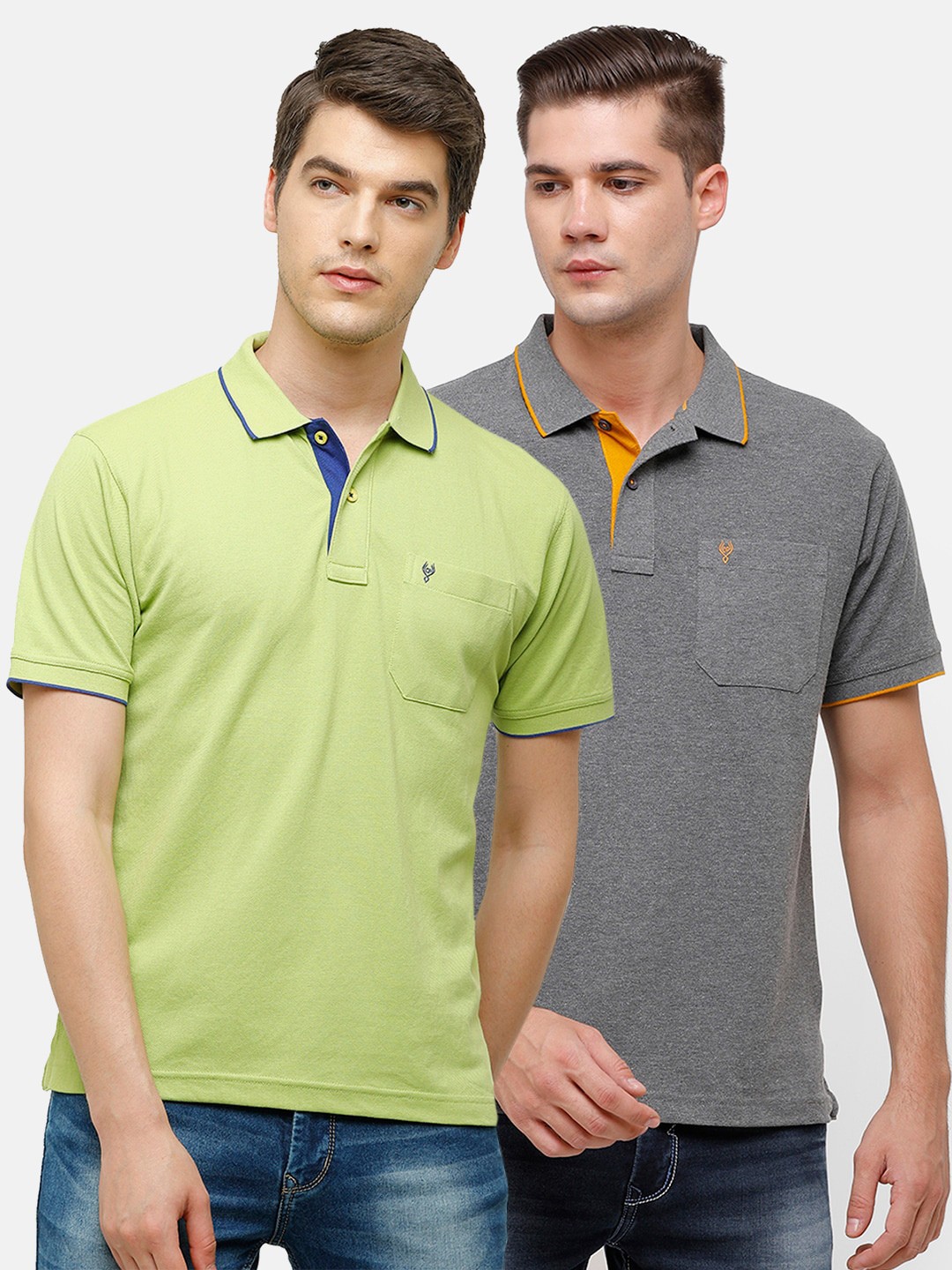

Classic Polo Men Multicoloured 2 Polo Collar Pockets T-shirt, Multi