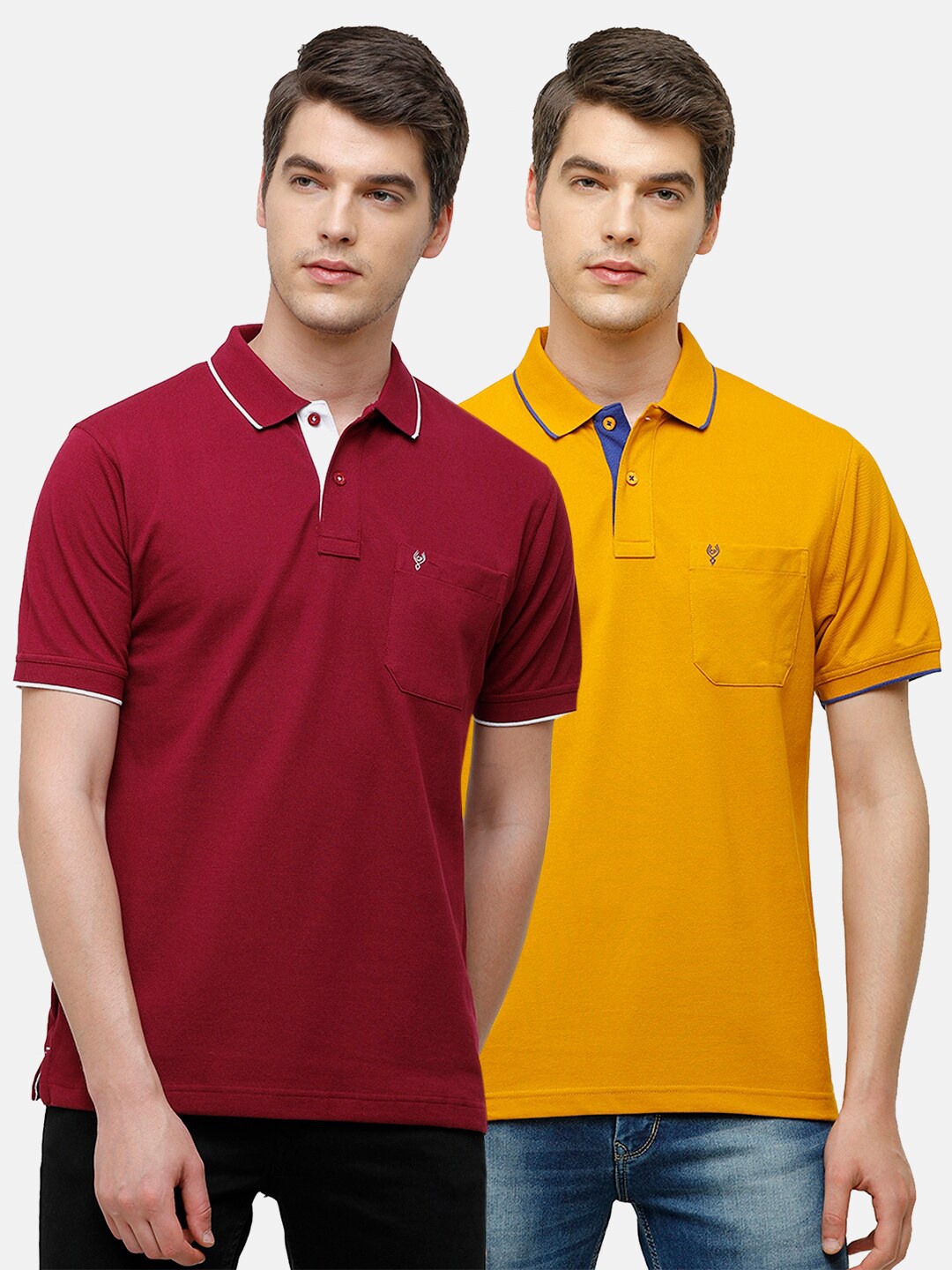 

Classic Polo Men Pack Of 2 Multicoloured Polo Collar T-shirts, Multi