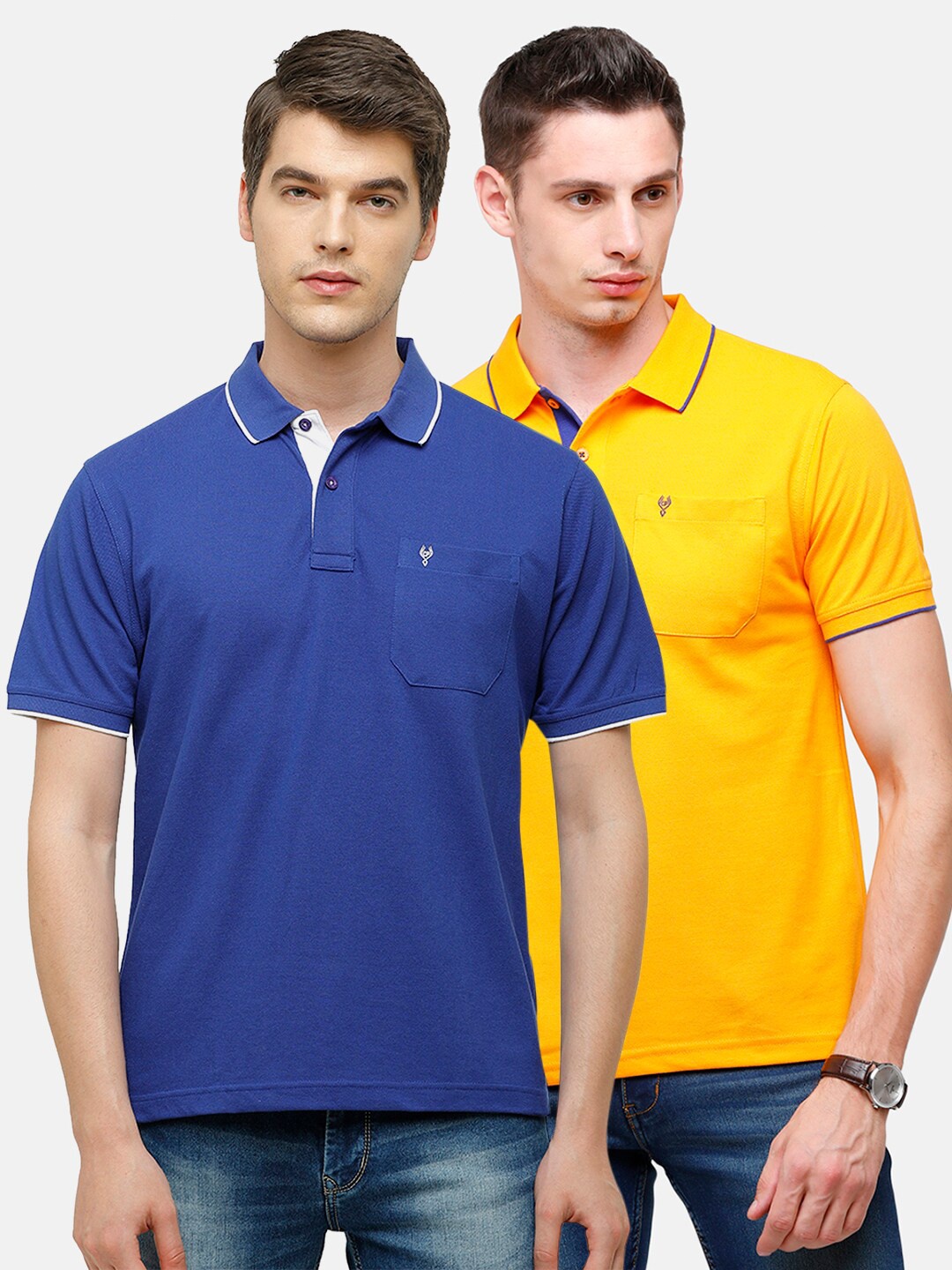 

Classic Polo Men Multicoloured 2 Polo Collar Pockets T-shirt, Multi