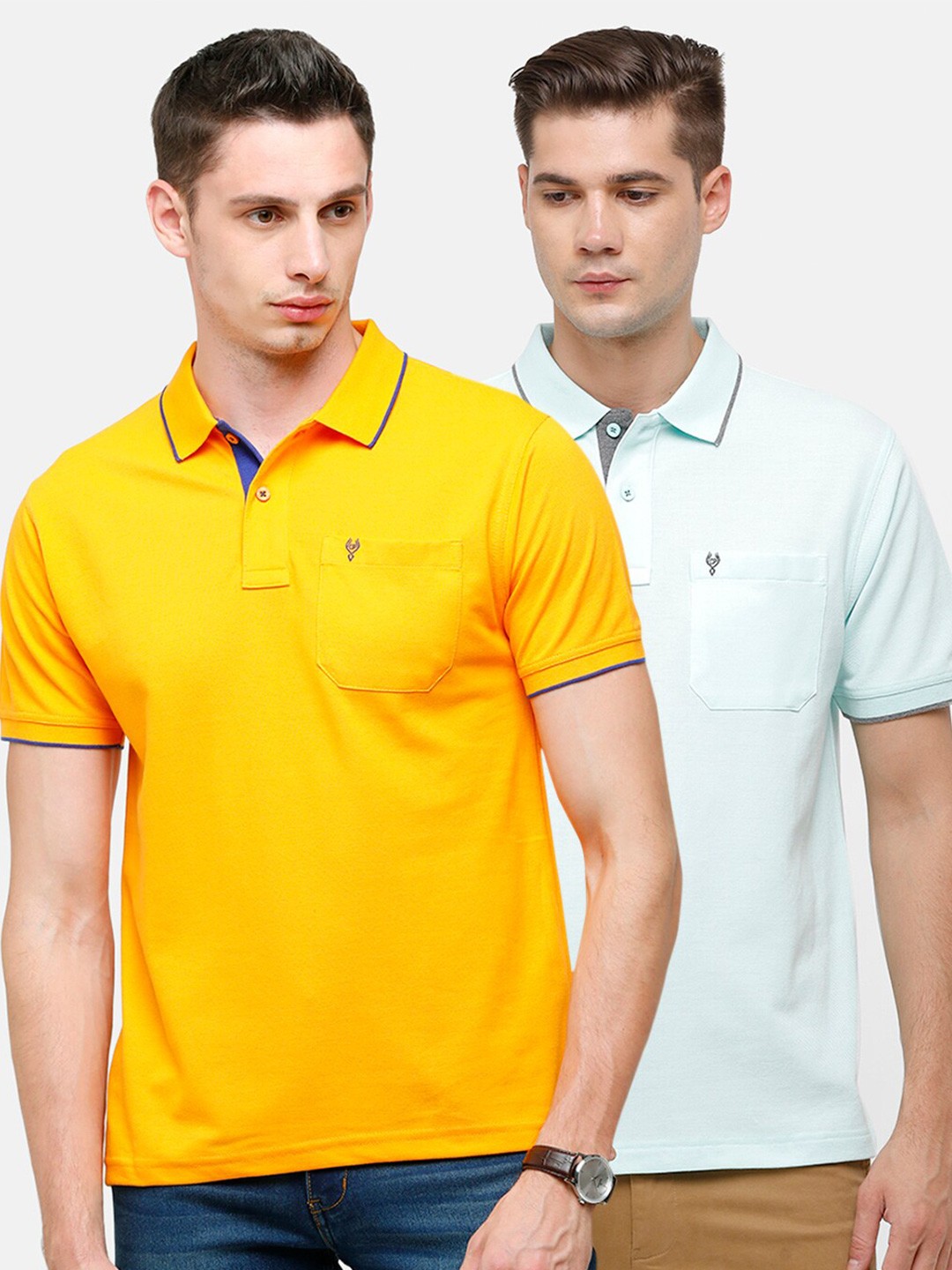 

Classic Polo Men Multicoloured 2 Polo Collar Pockets T-shirt, Multi