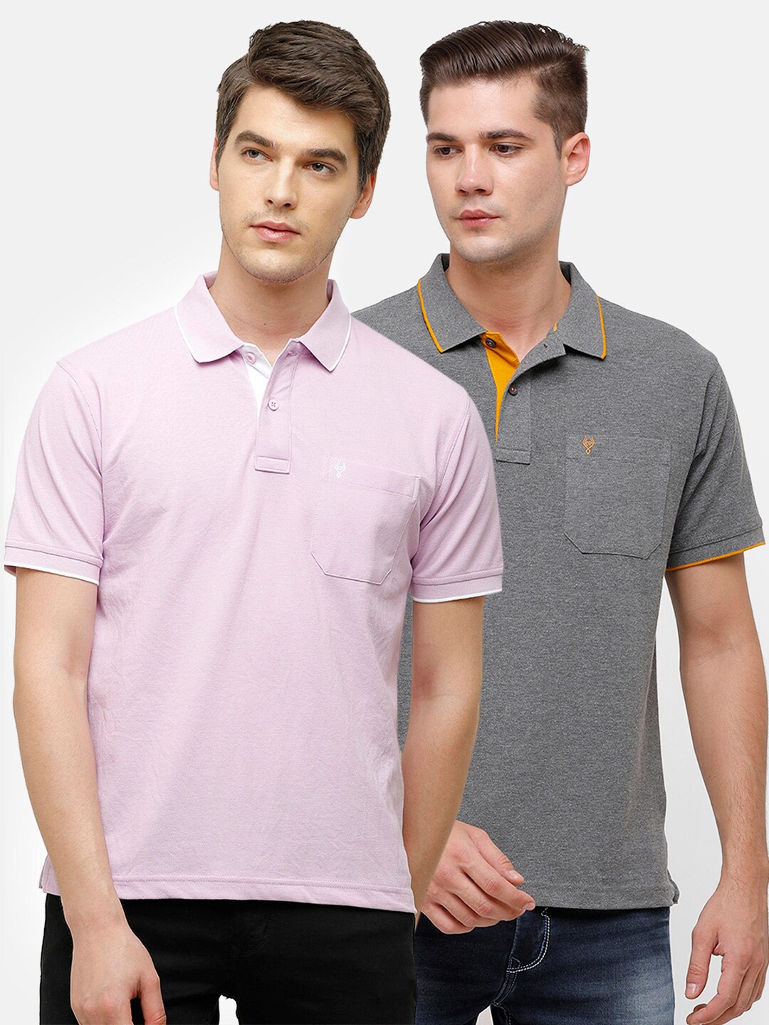 

Classic Polo Men Multicoloured 2 Polo Collar Pockets T-shirt, Multi