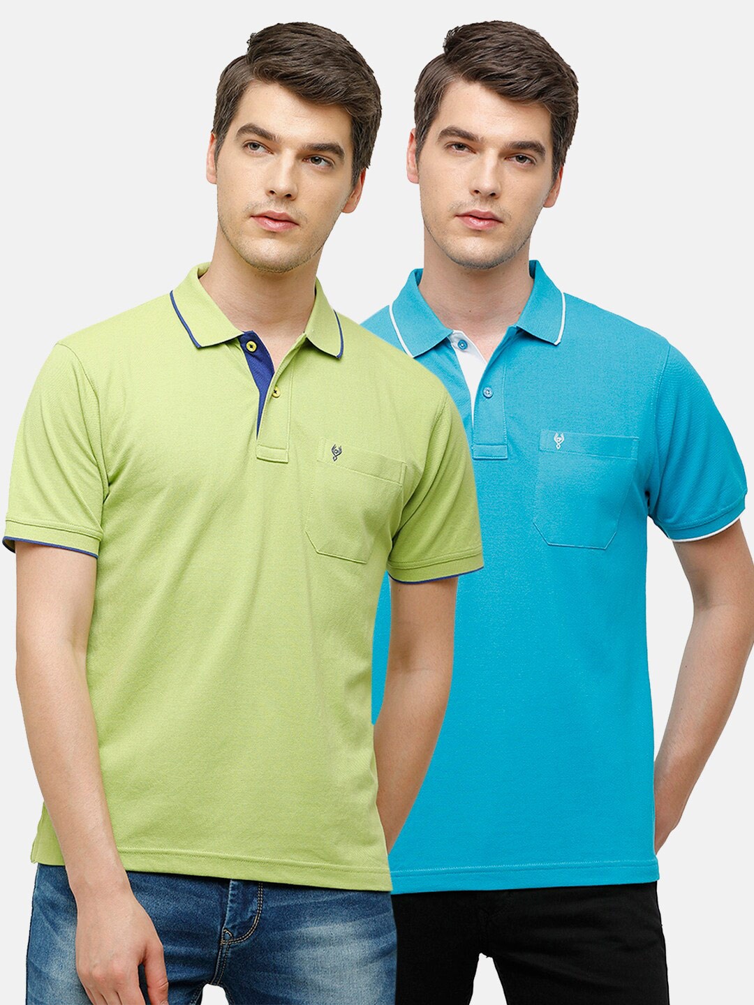 

Classic Polo Men Pack Of 2 Multicoloured Polo Collar T-shirts, Multi