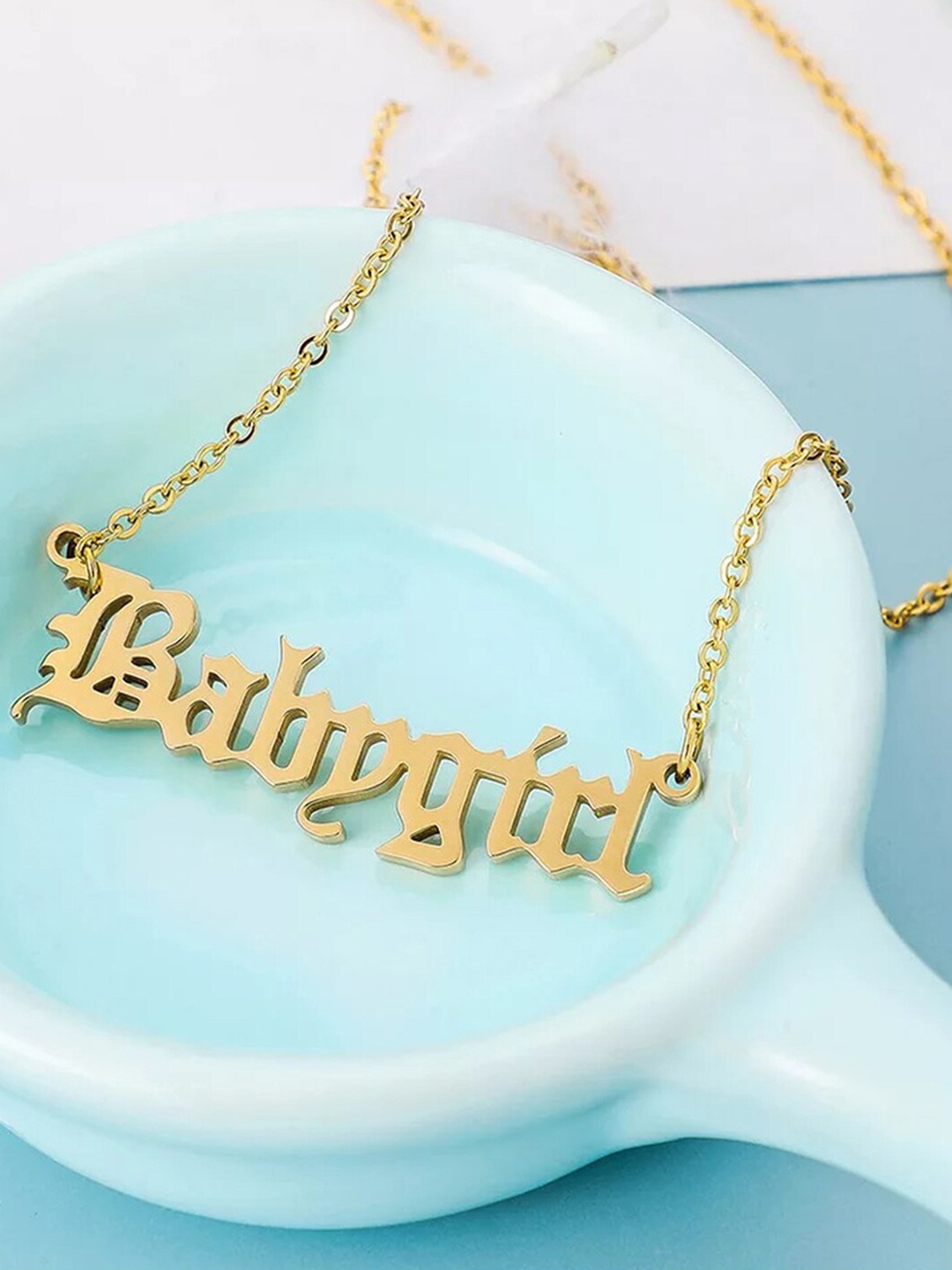 

Vembley Gold-Plated Baby Girl Alphabet Pendant Necklace