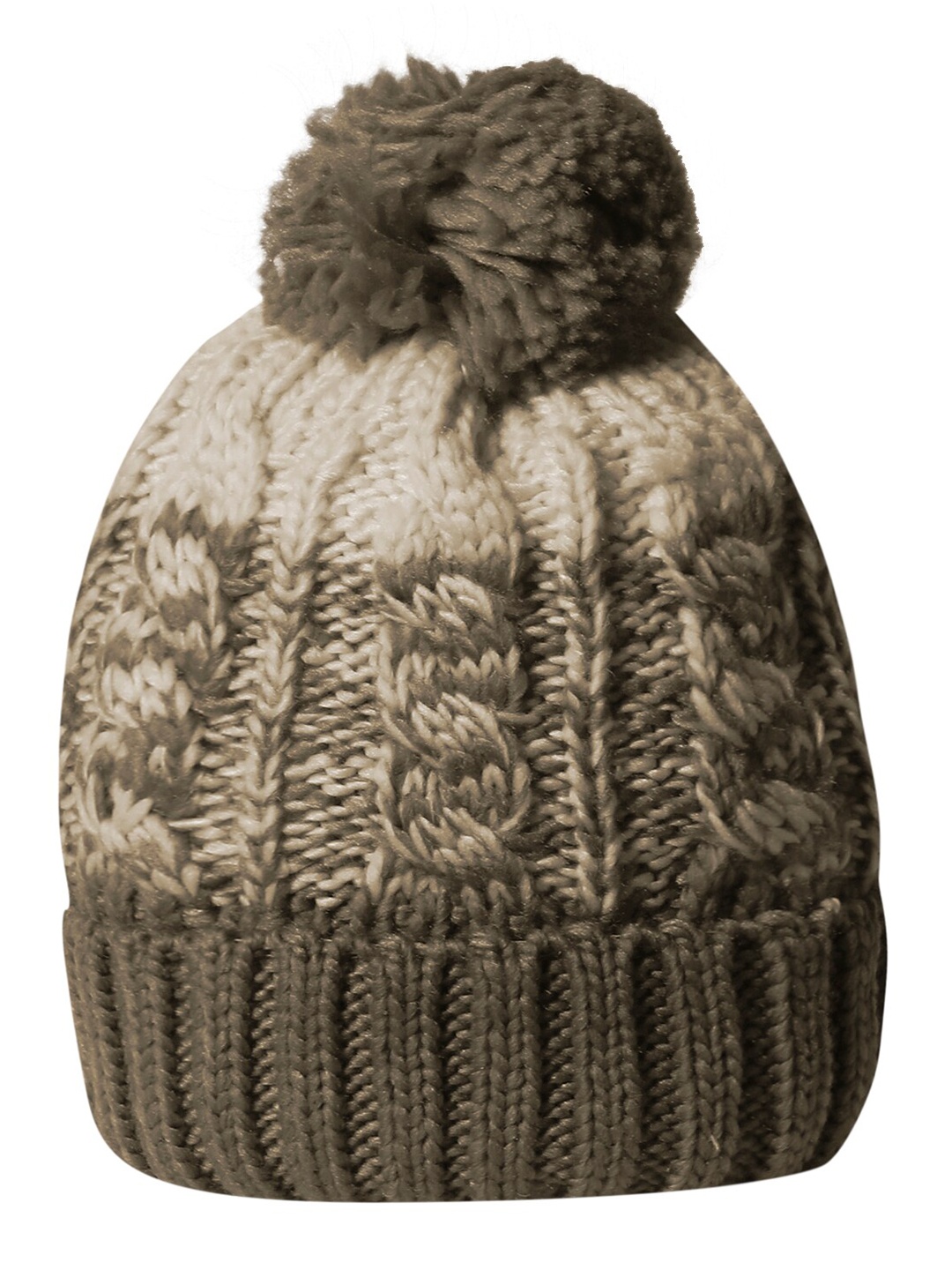 

LOOM LEGACY Women Gold-Toned & Grey Beanie