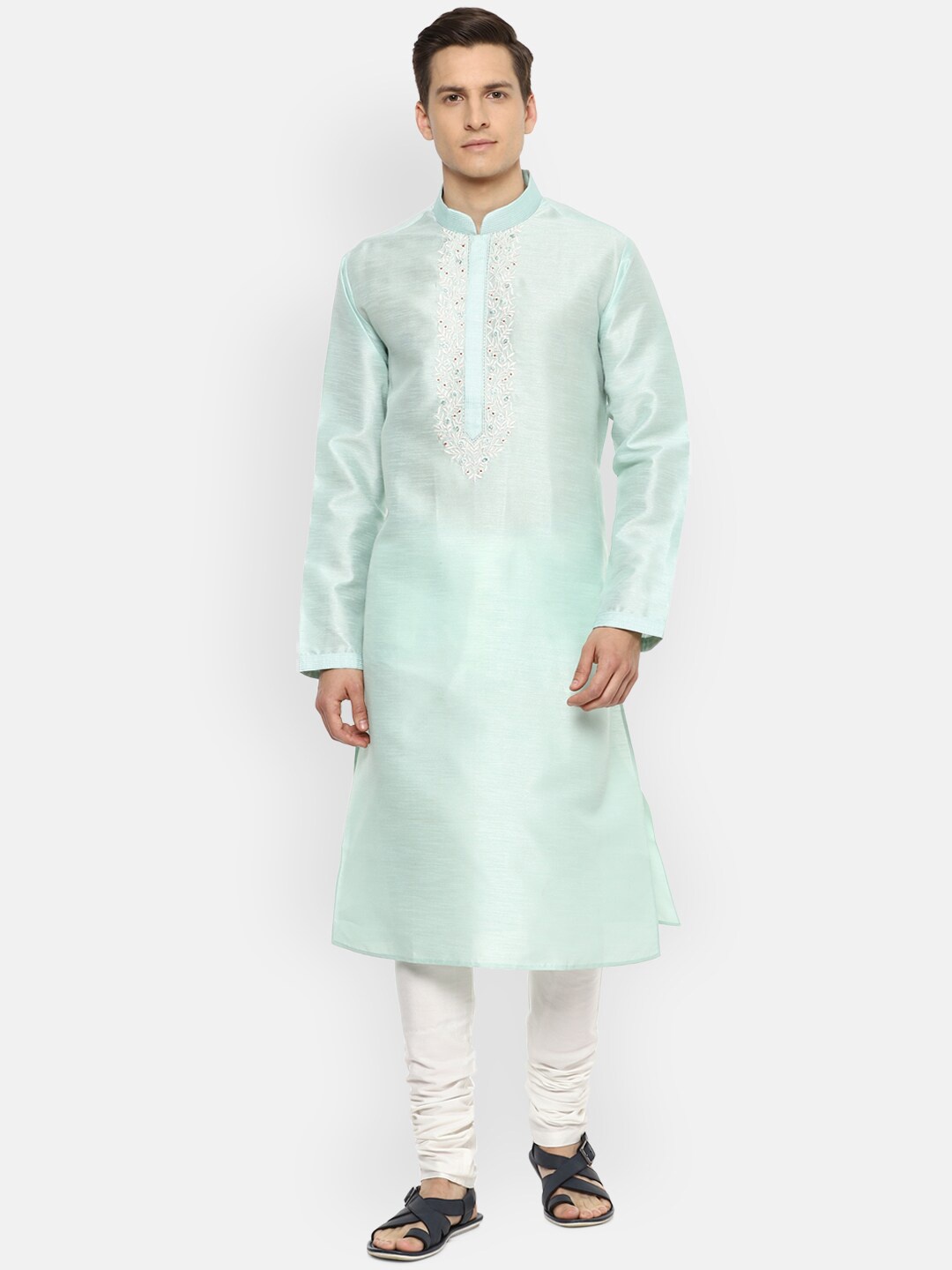 

Louis Philippe Men Blue Kurta with Churidar