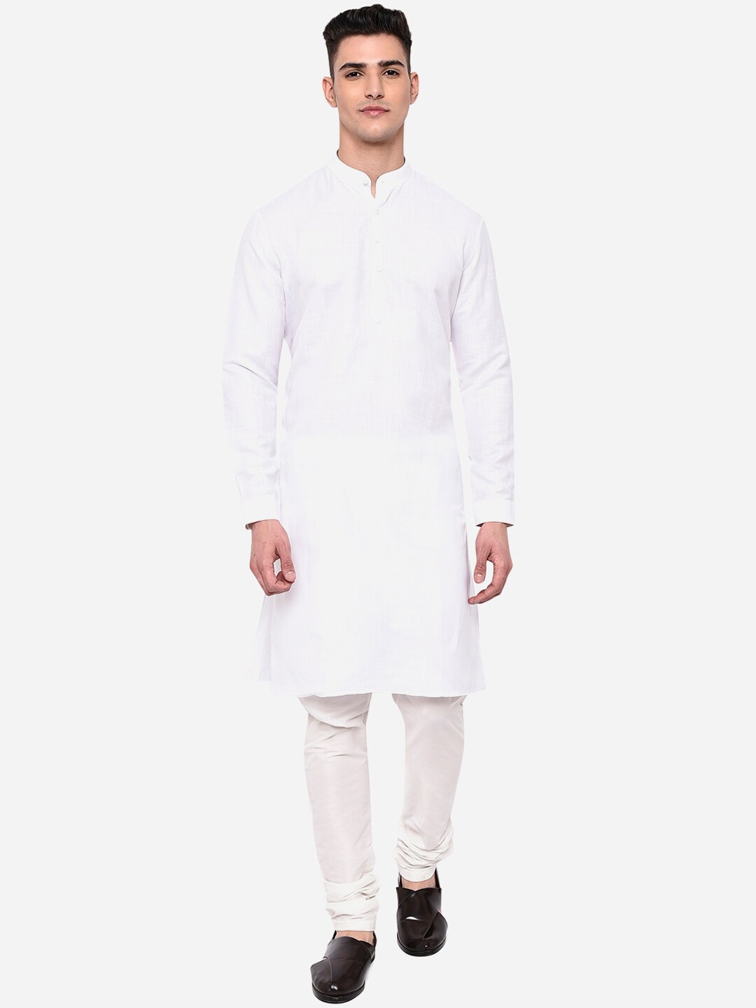 

Modi Kurta Men White Pure Cotton Kurtas