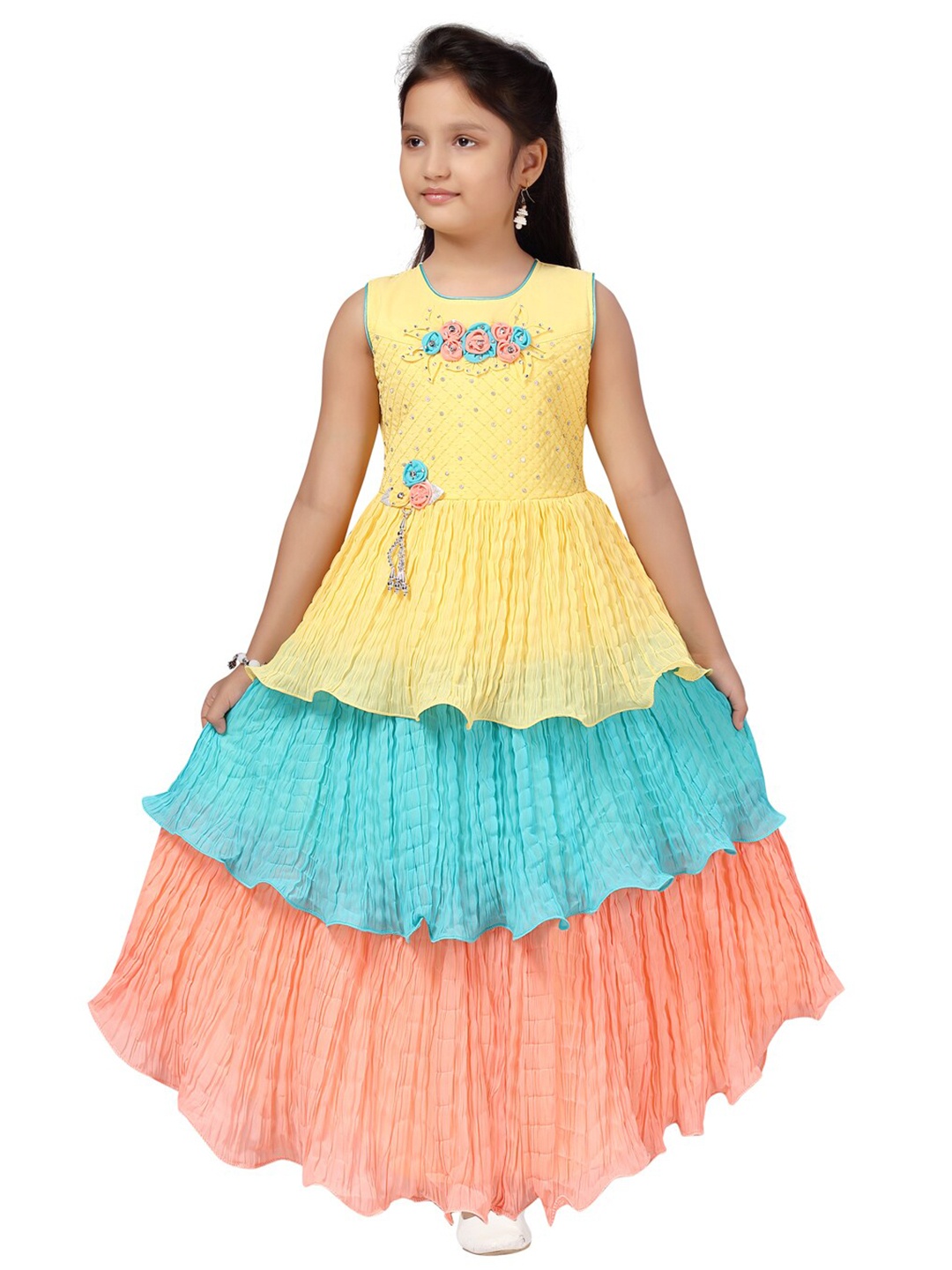

Aarika Girls Yellow Maxi Dress
