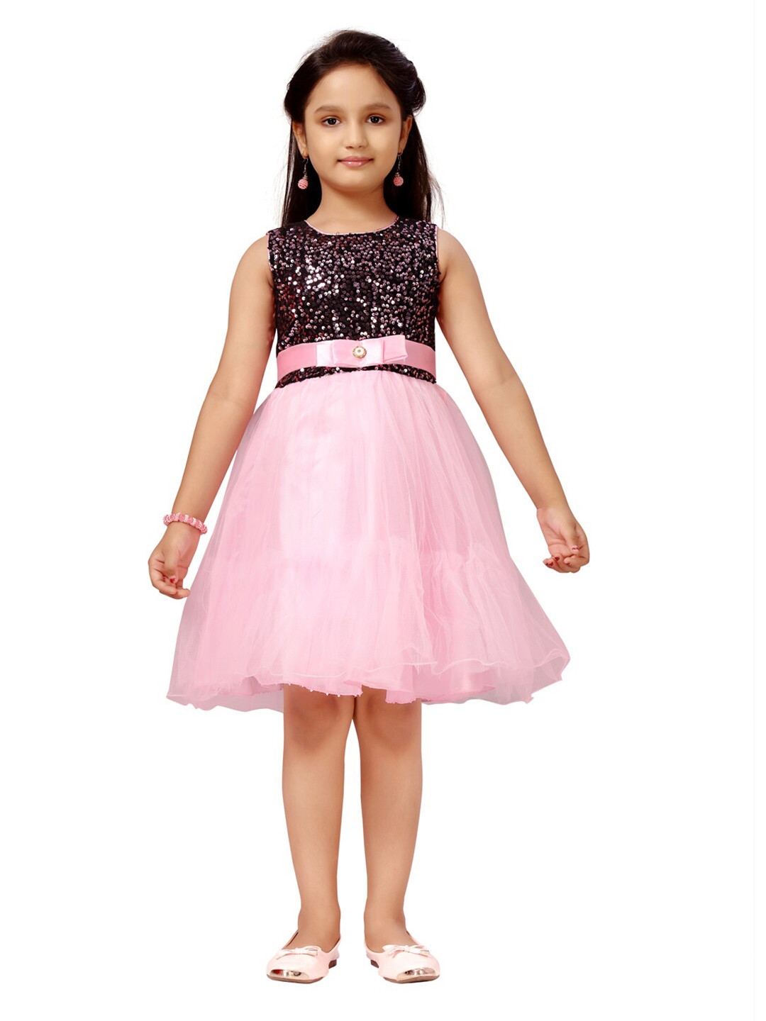 

Aarika Pink Embellished Net Dress