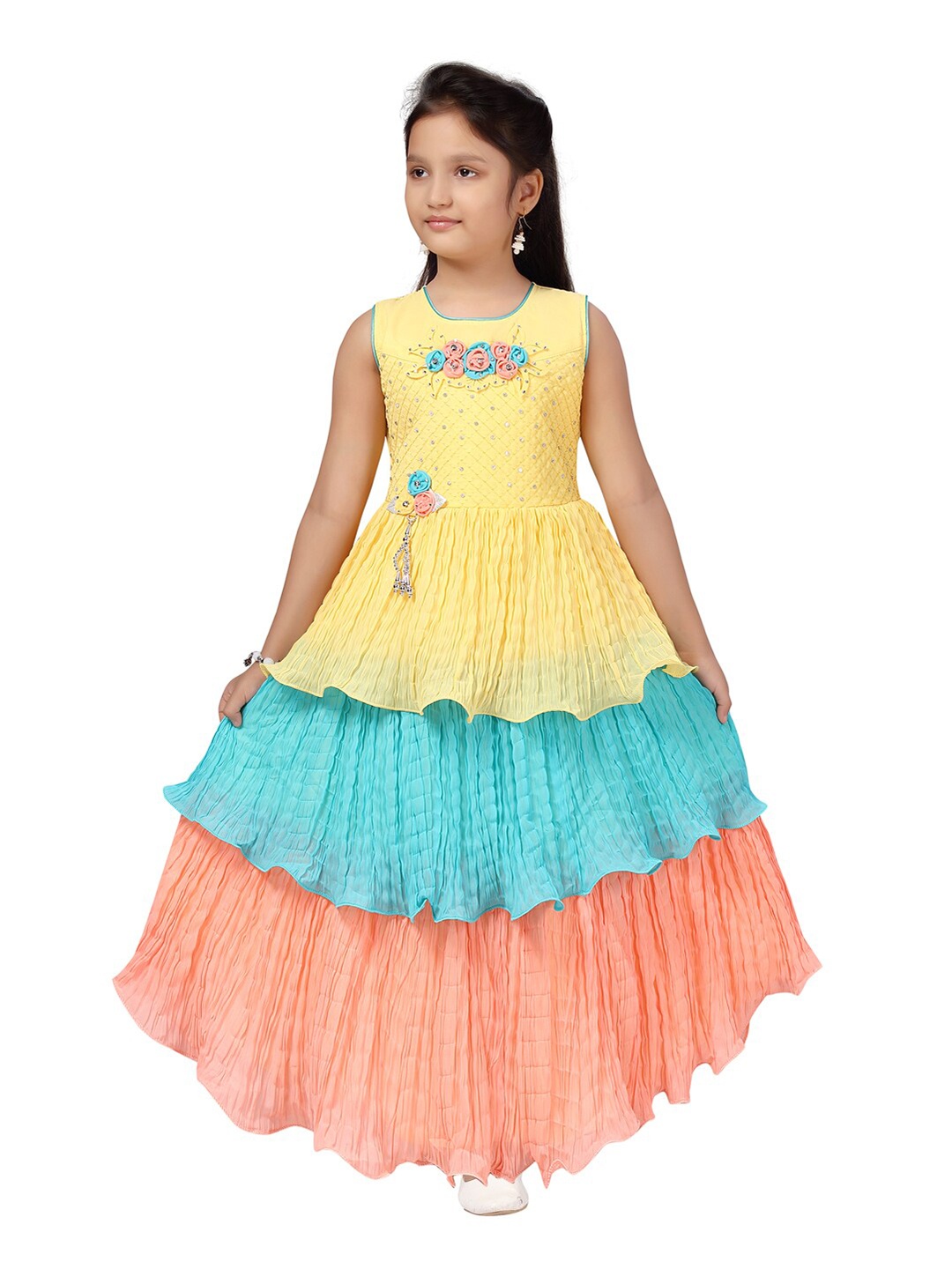 

Aarika Girls Yellow Maxi Dress