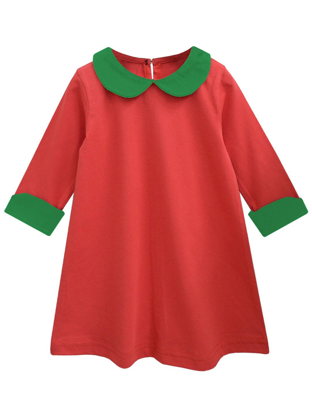 

A T U N Red Peter Pan Collar A-Line Dress