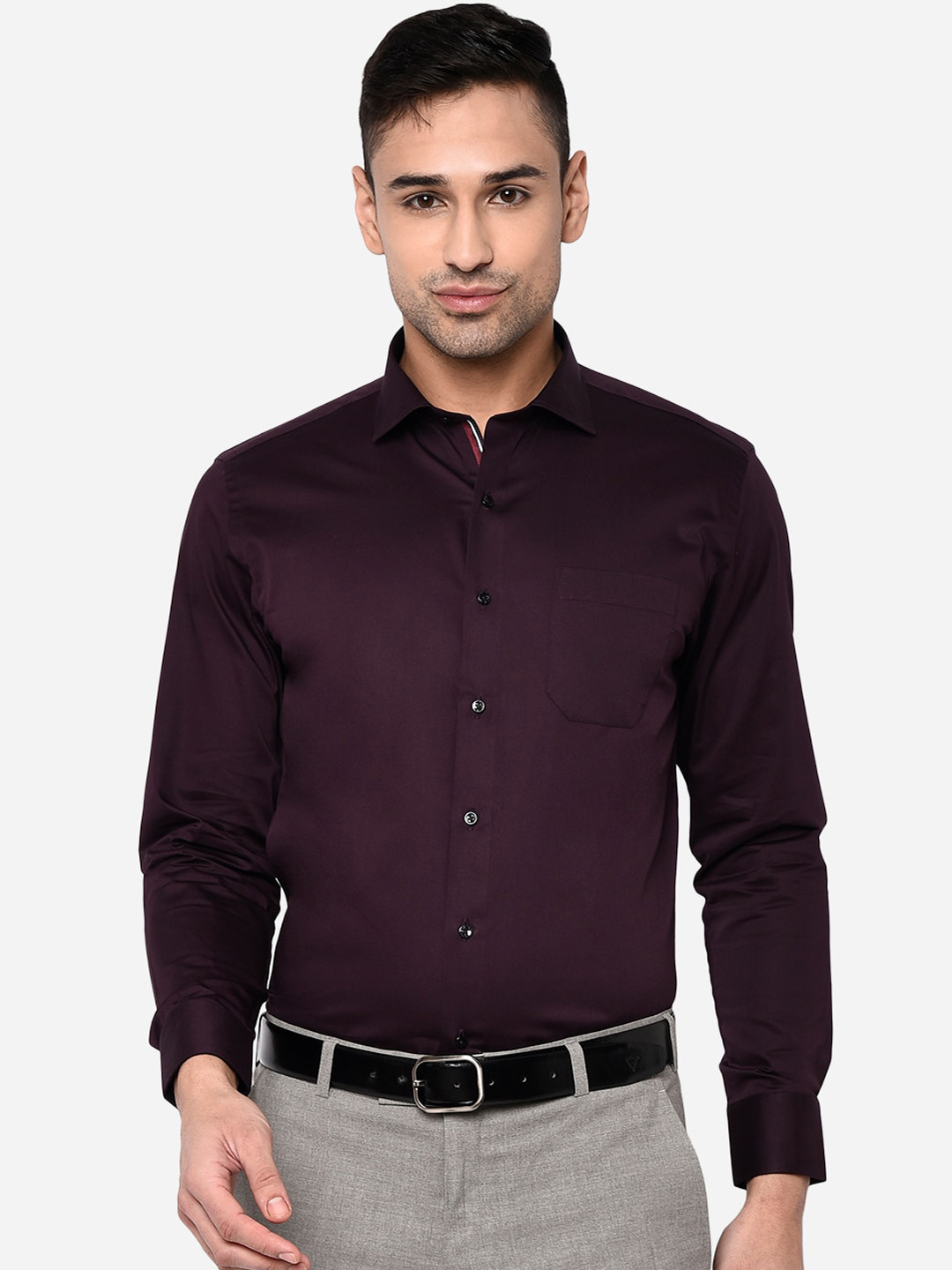 

Greenfibre Men Purple Slim Fit Formal Shirt