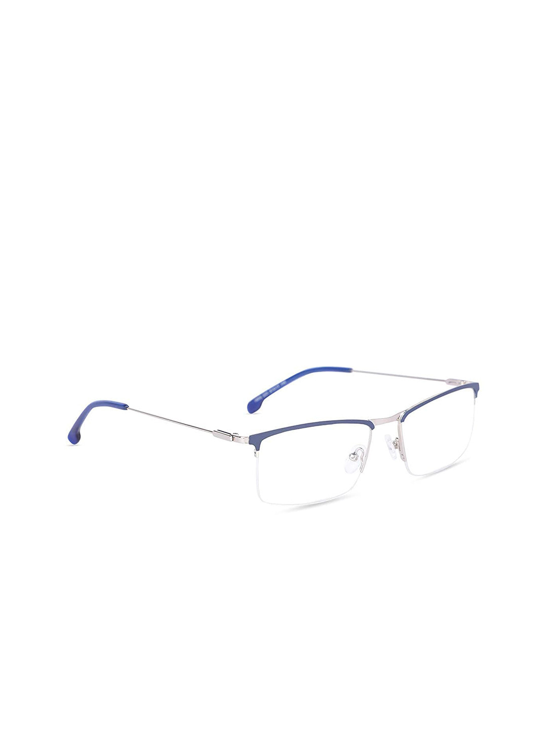 

MARC LOUIS Men Blue & Silver-Toned Half Rim Rectangle Frames ML190G-C1 FR-BLUE
