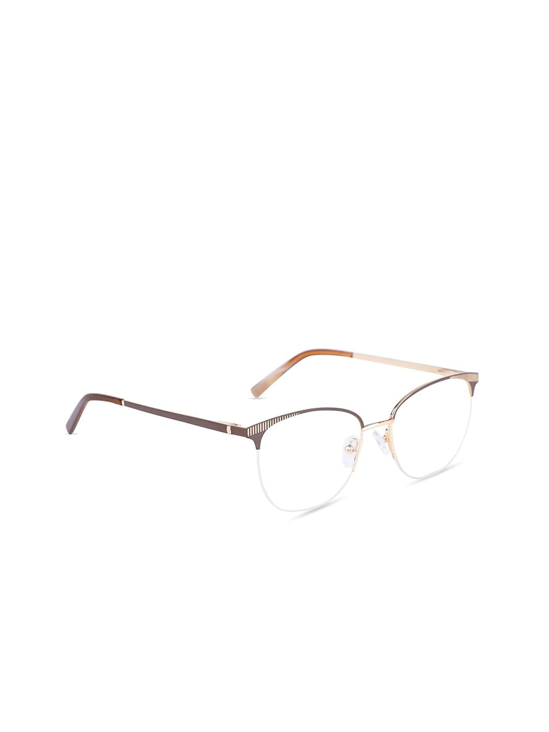 

MARC LOUIS Unisex Brown Half Rim Round Frames MLGK7202-C2 FR