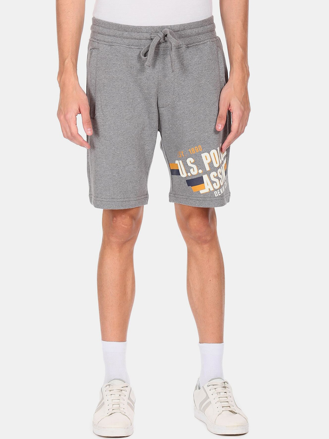 

U.S. Polo Assn. Denim Co. Men Grey Printed Shorts