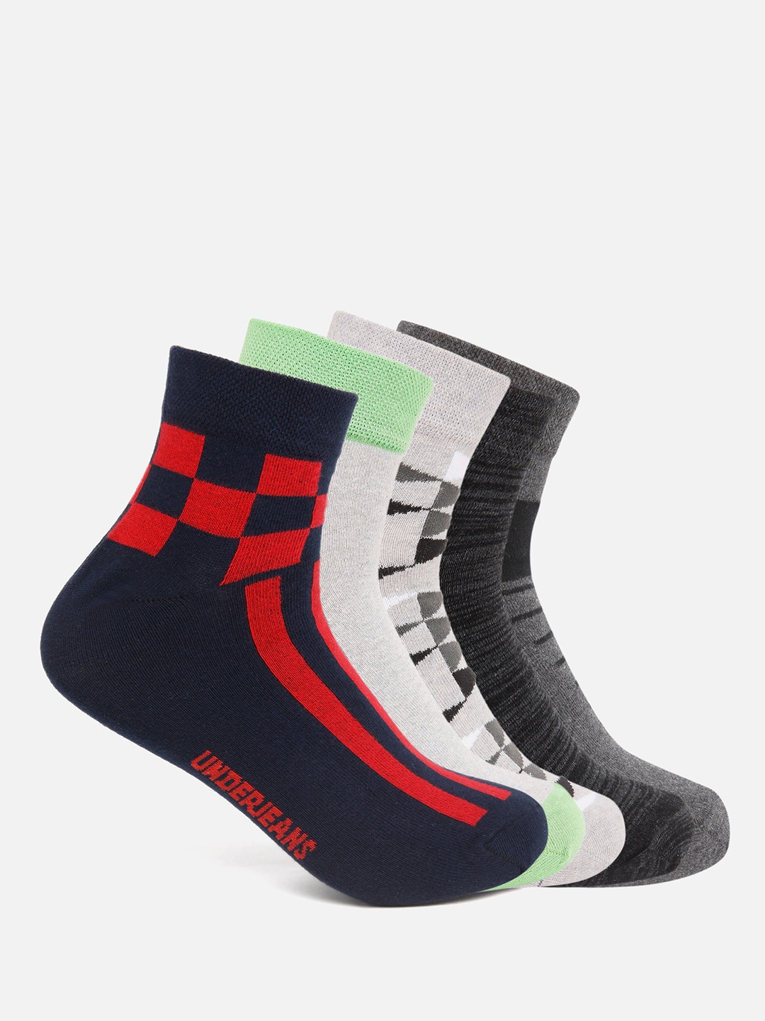 

SPYKAR Men Pack Of 5 Ankle Length (Non Terry) Socks, Black