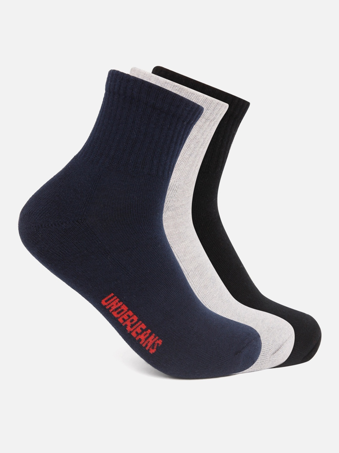 

SPYKAR Men Pack Of 3 Ankle Length Socks, Navy blue