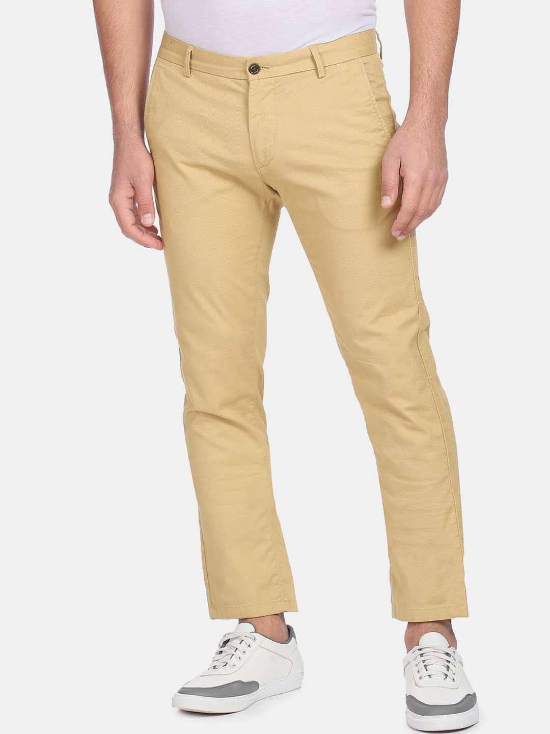 

Arrow Men Beige Chinos Trousers