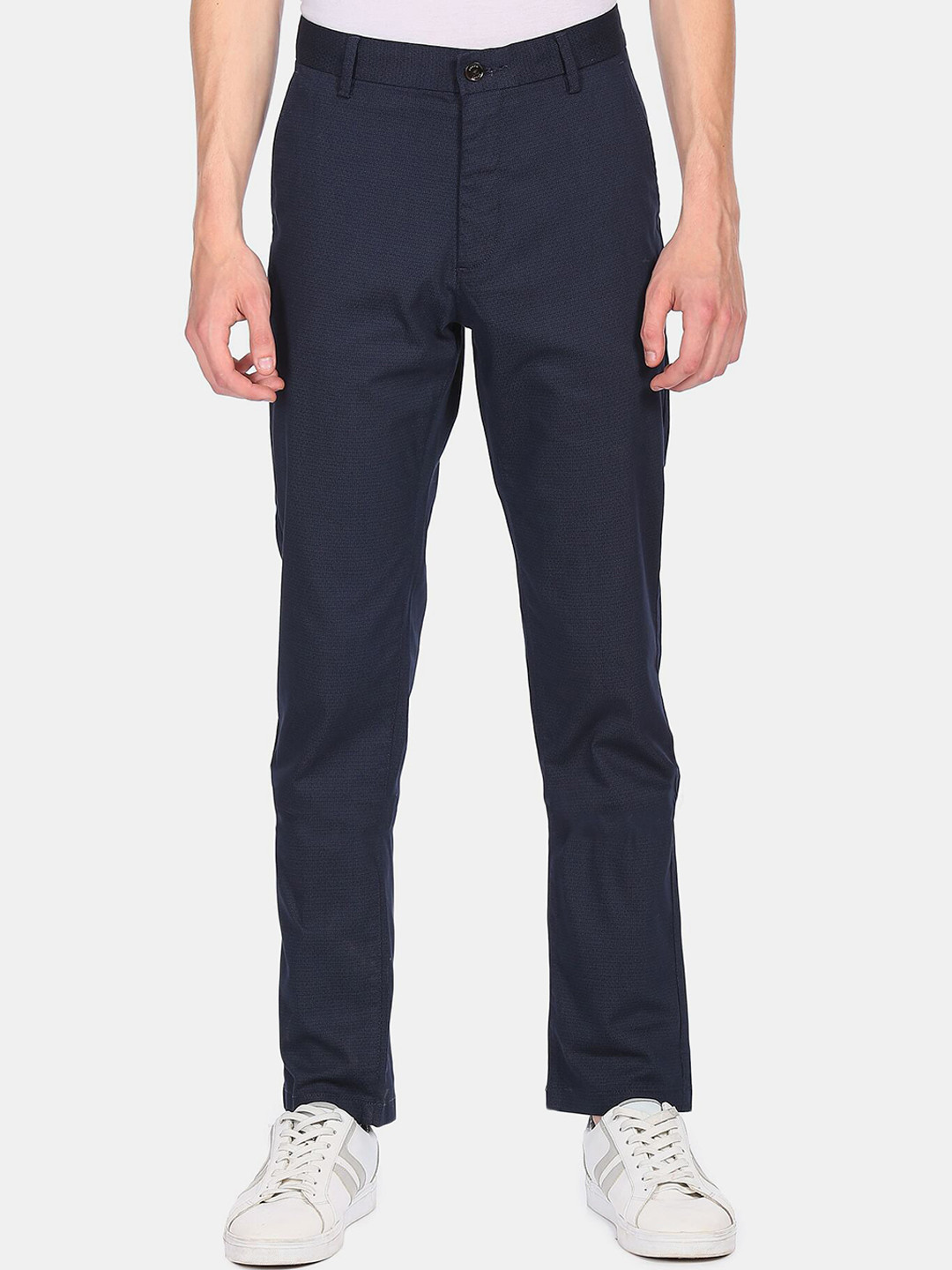 

Arrow Men Blue Solid Trousers
