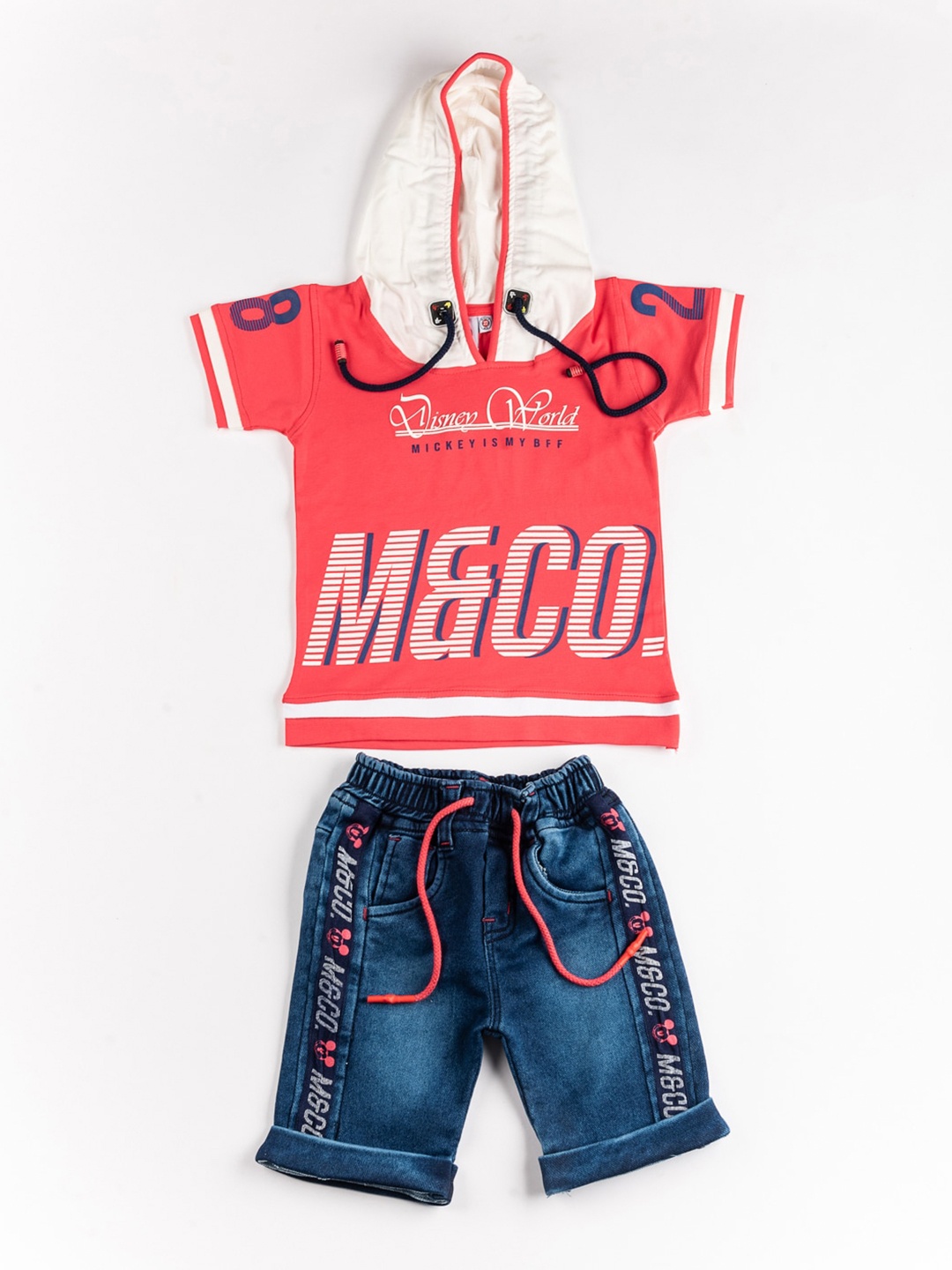 

BFF Boys Red Printed Clothing Set