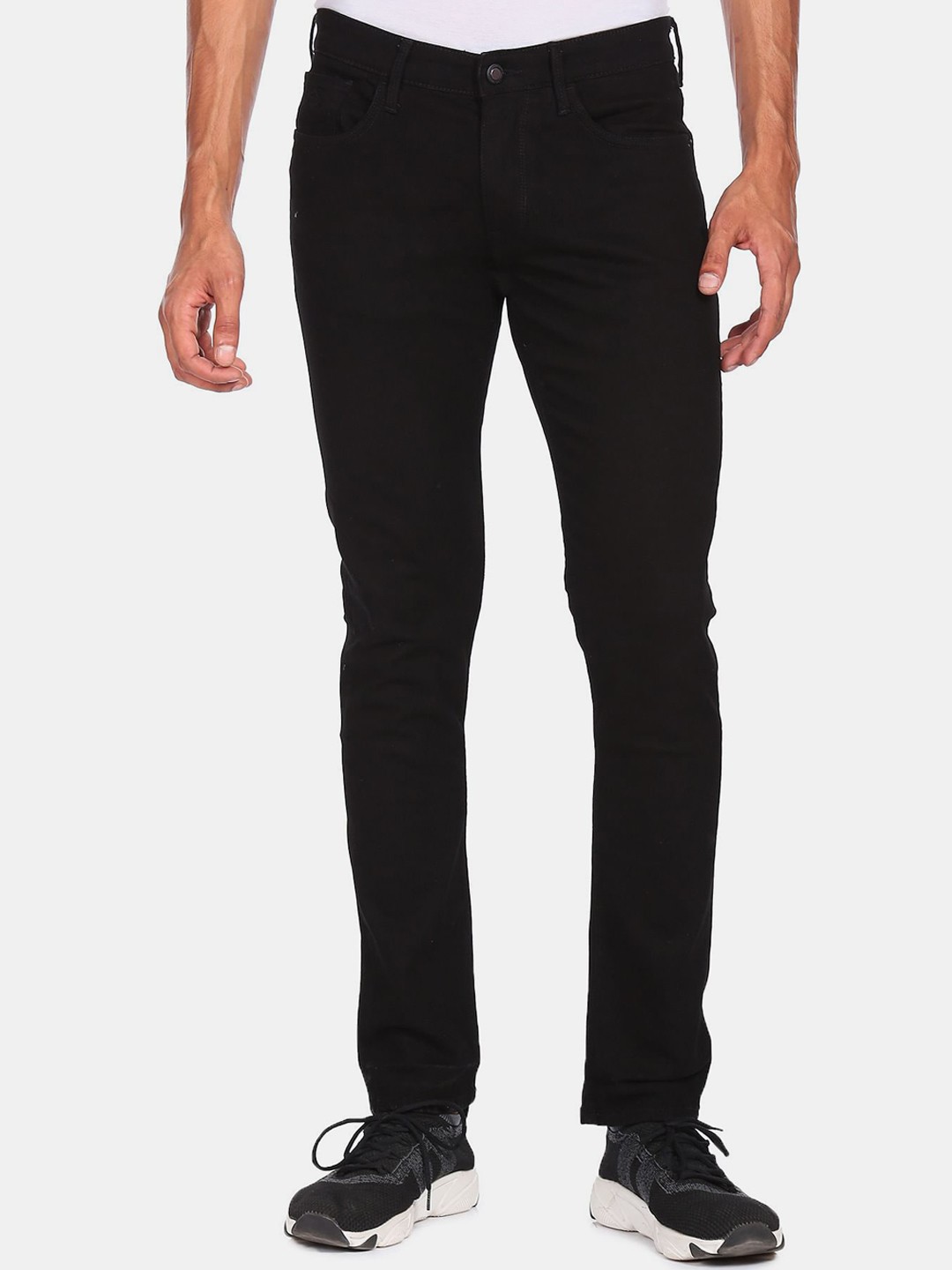 

Arrow Sport Men Black Slim Fit Mid-Rise Jeans