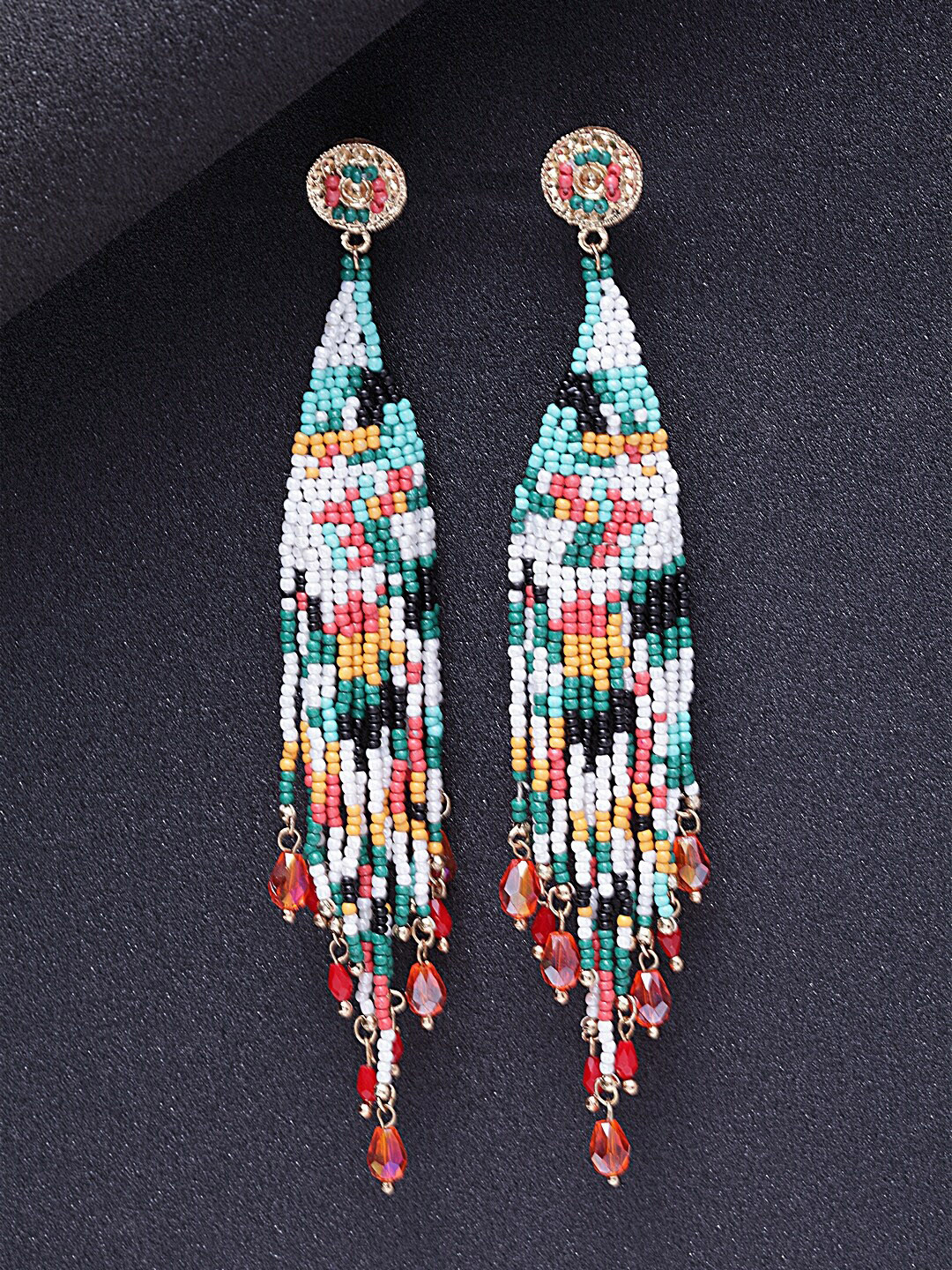 

DIVA WALK EXCLUSIVE Multicoloured Contemporary Drop Earrings, Multi