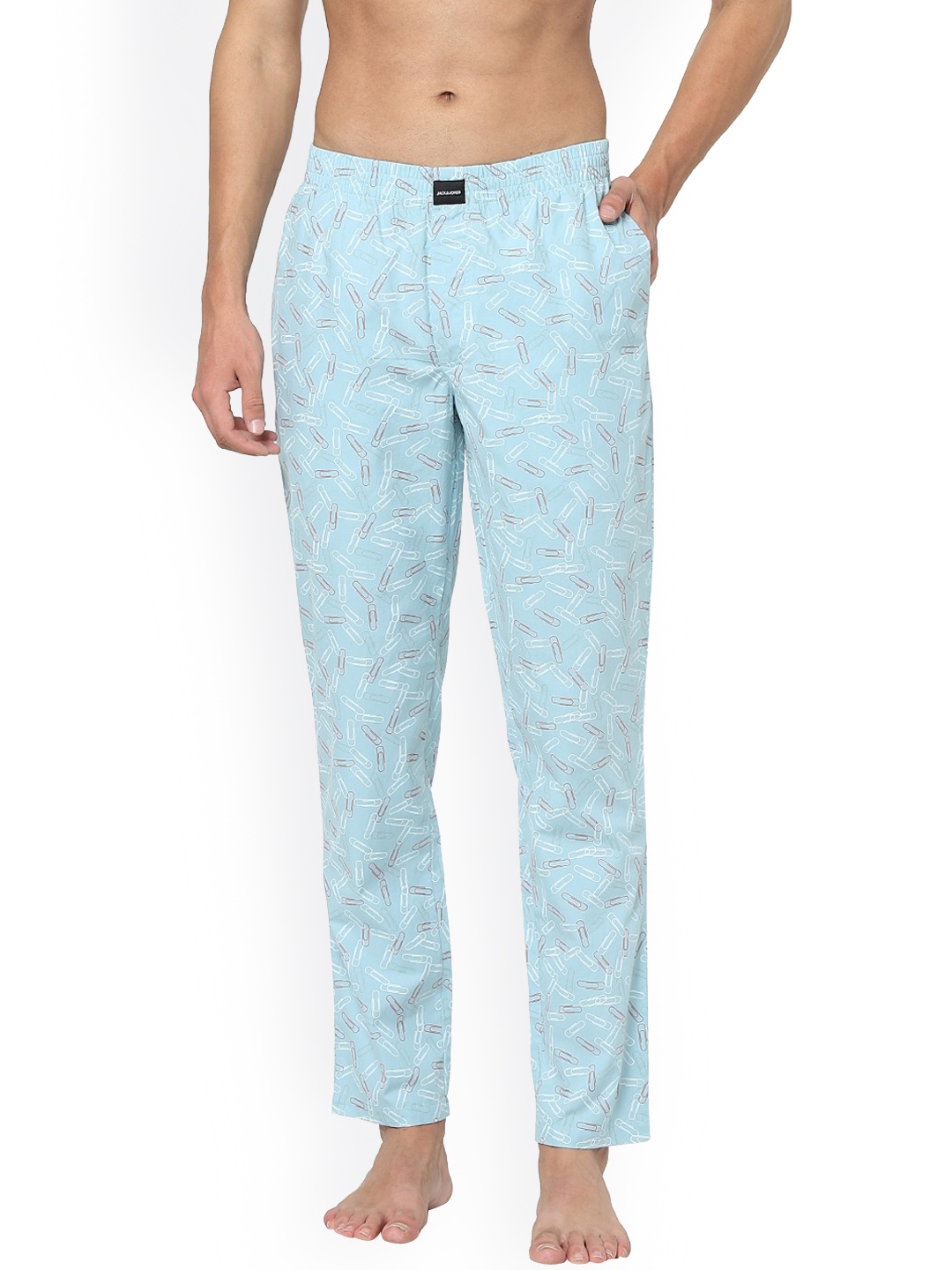 

Jack & Jones Men Blue Printed Lounge Pants