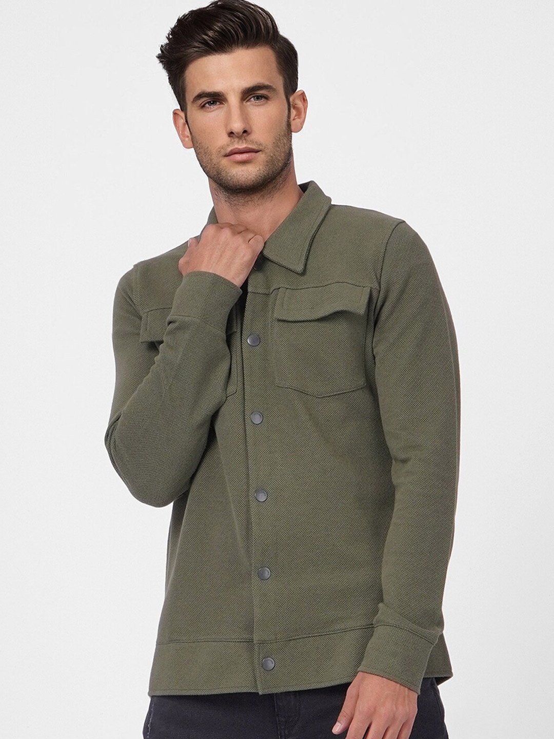 

Jack & Jones Men Green Sweatshirt