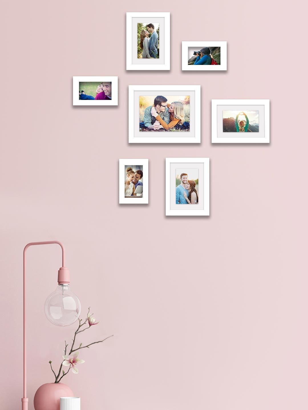 

Art Street Set of 7 Individual White Photo Frame