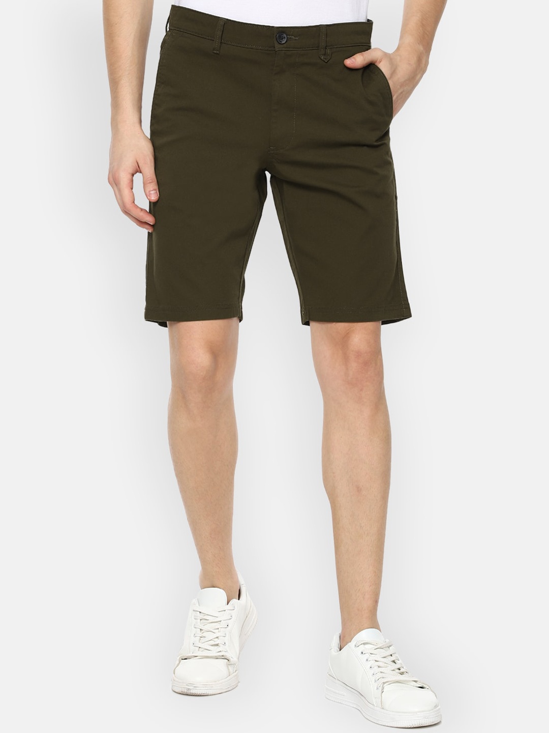 

Van Heusen Sport Men Olive Green Shorts