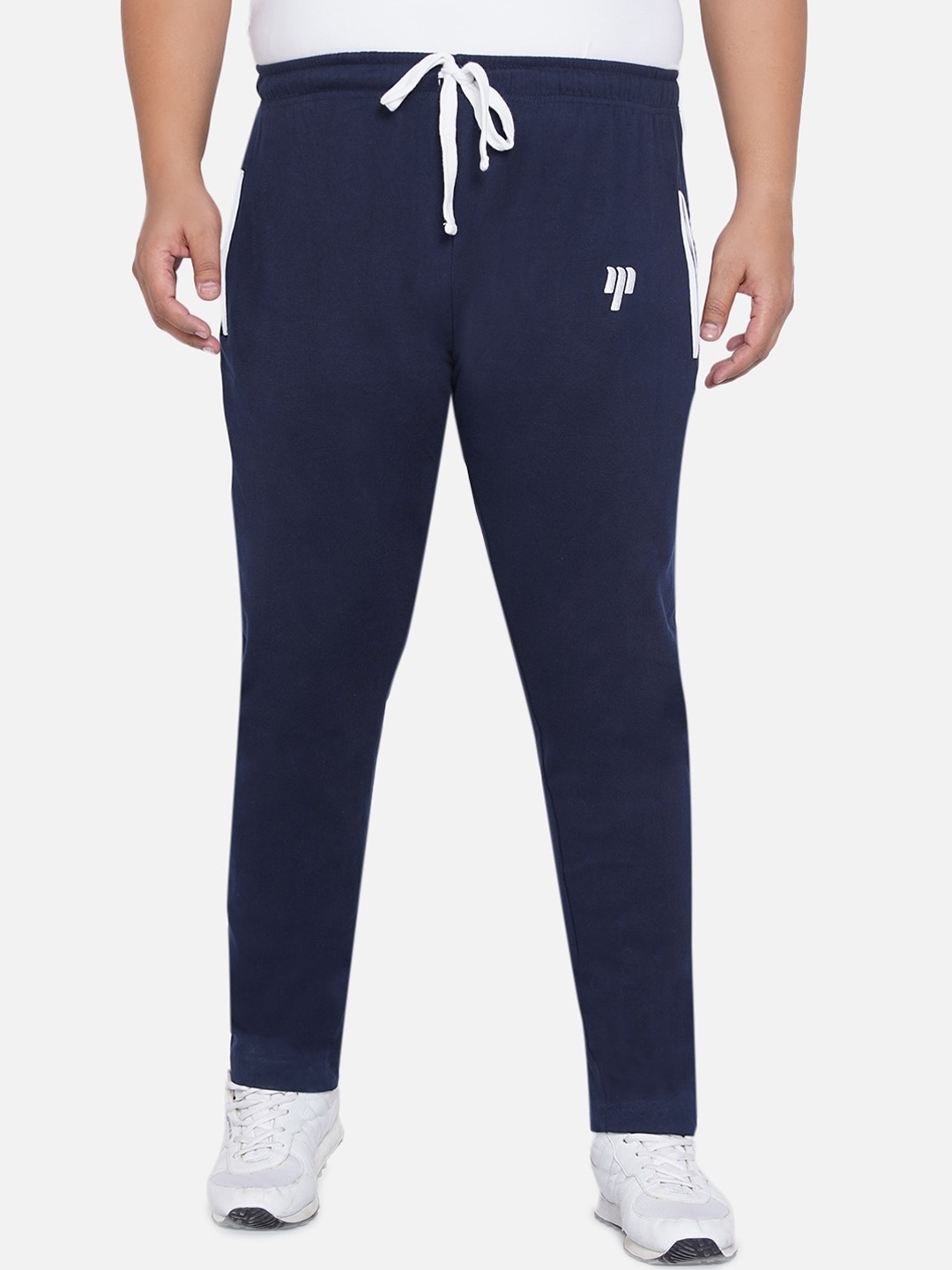 

Santonio Men Navy Blue Solid Straight Fit Cotton Track Pants