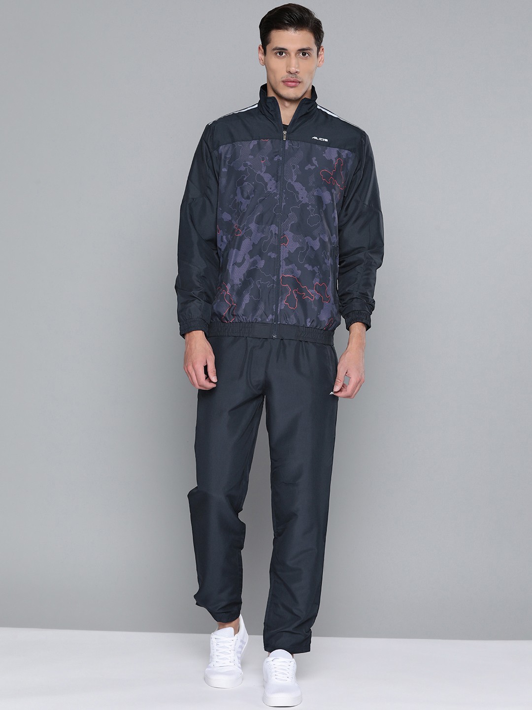 

Alcis Men Navy Blue Printed Tracksuit