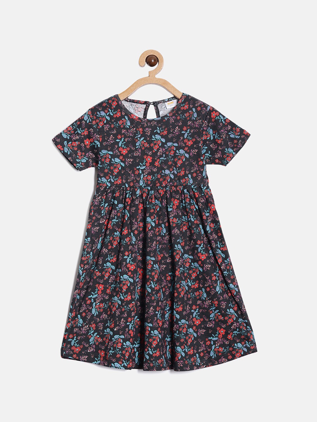 

Aomi Brown Floral Empire Dress
