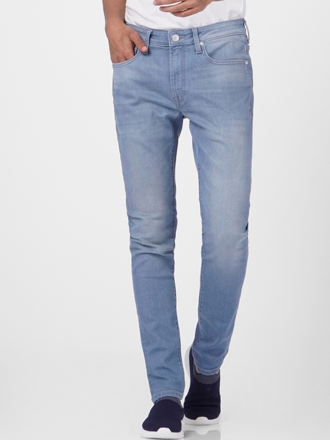 

Jack & Jones Men Blue Skinny Fit Low-Rise Heavy Fade Cotton Jeans