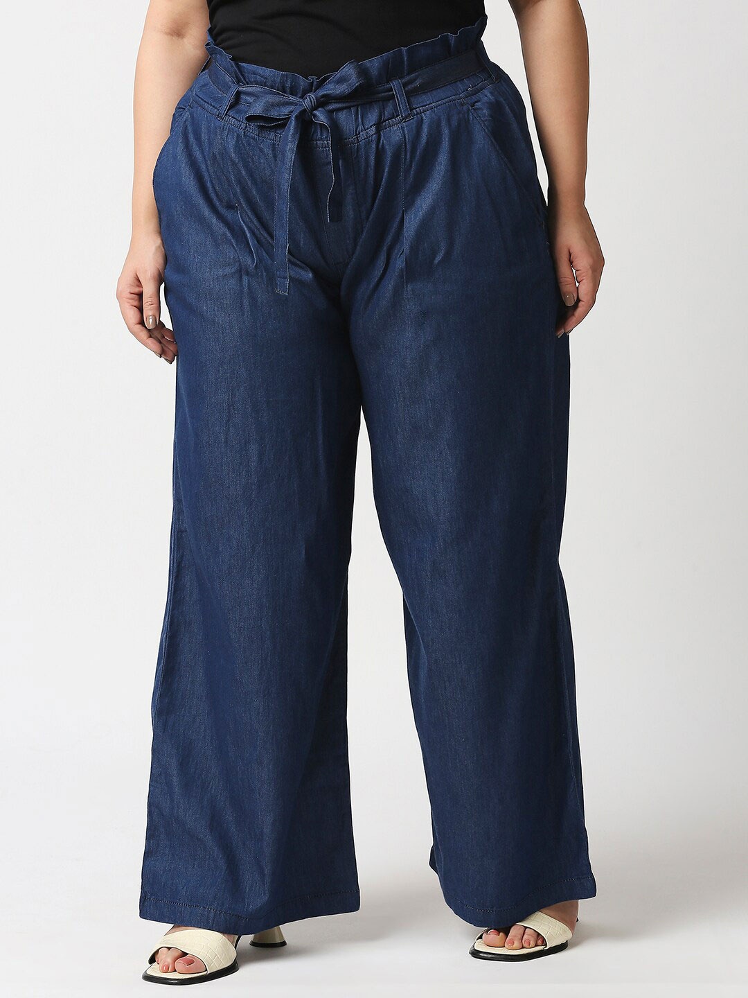 

Freeform by High Star Women Plus Size Blue Palazzos