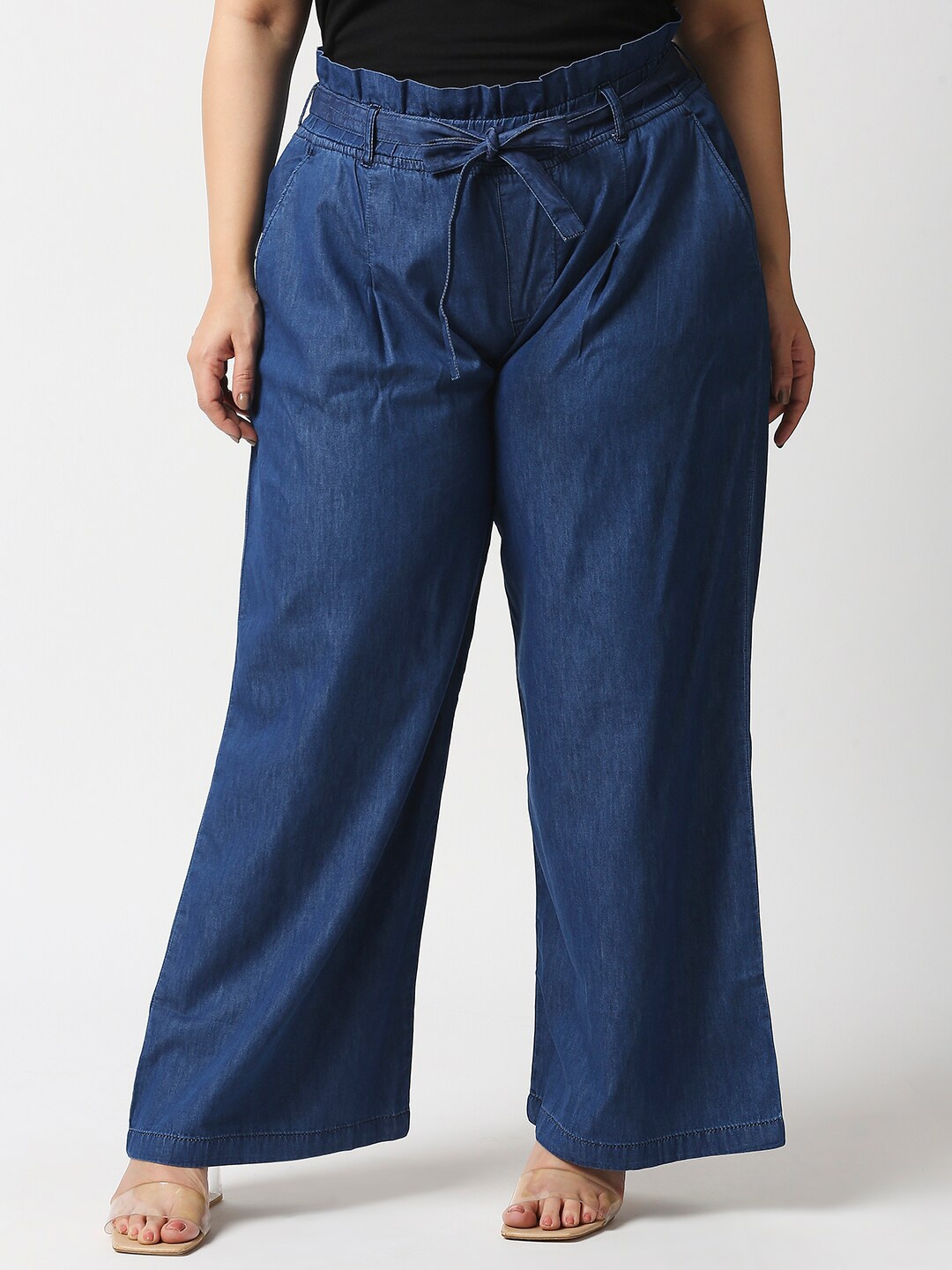 

Freeform by High Star Women Plus Size Blue Palazzos