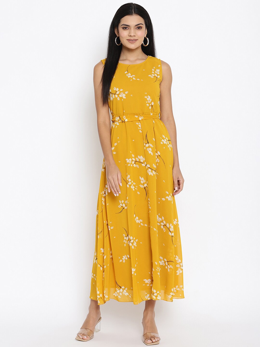 

The Vanca Yellow Floral Maxi Dress