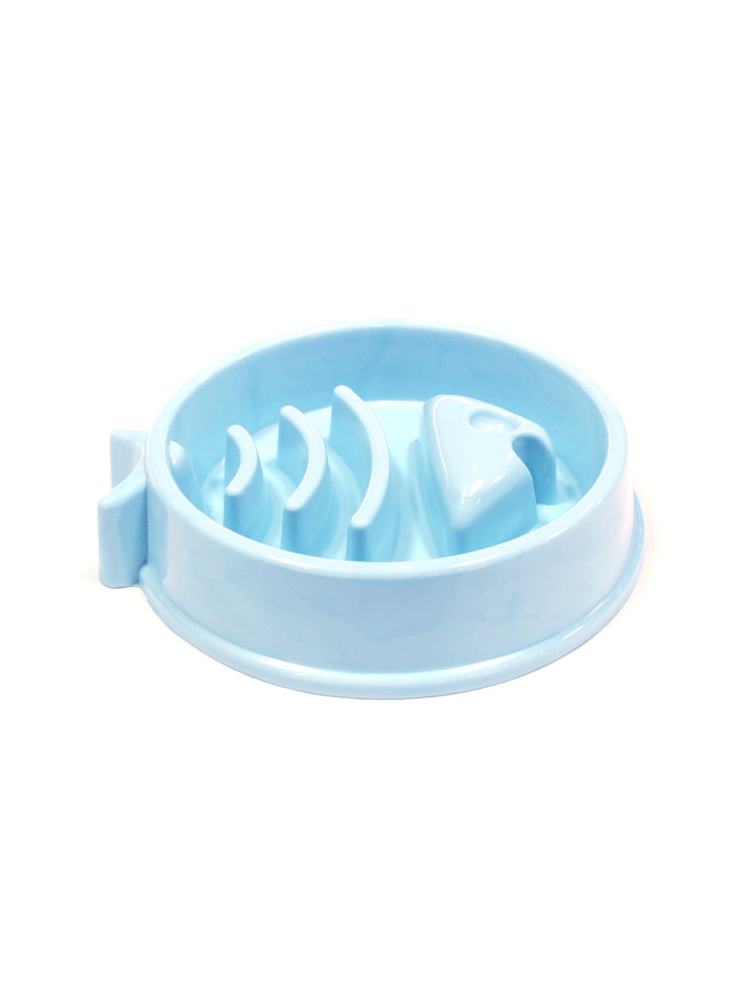 

Emily pets Blue Solid Anti-Skid Ceramic Fish-Shaped Pet Bowl
